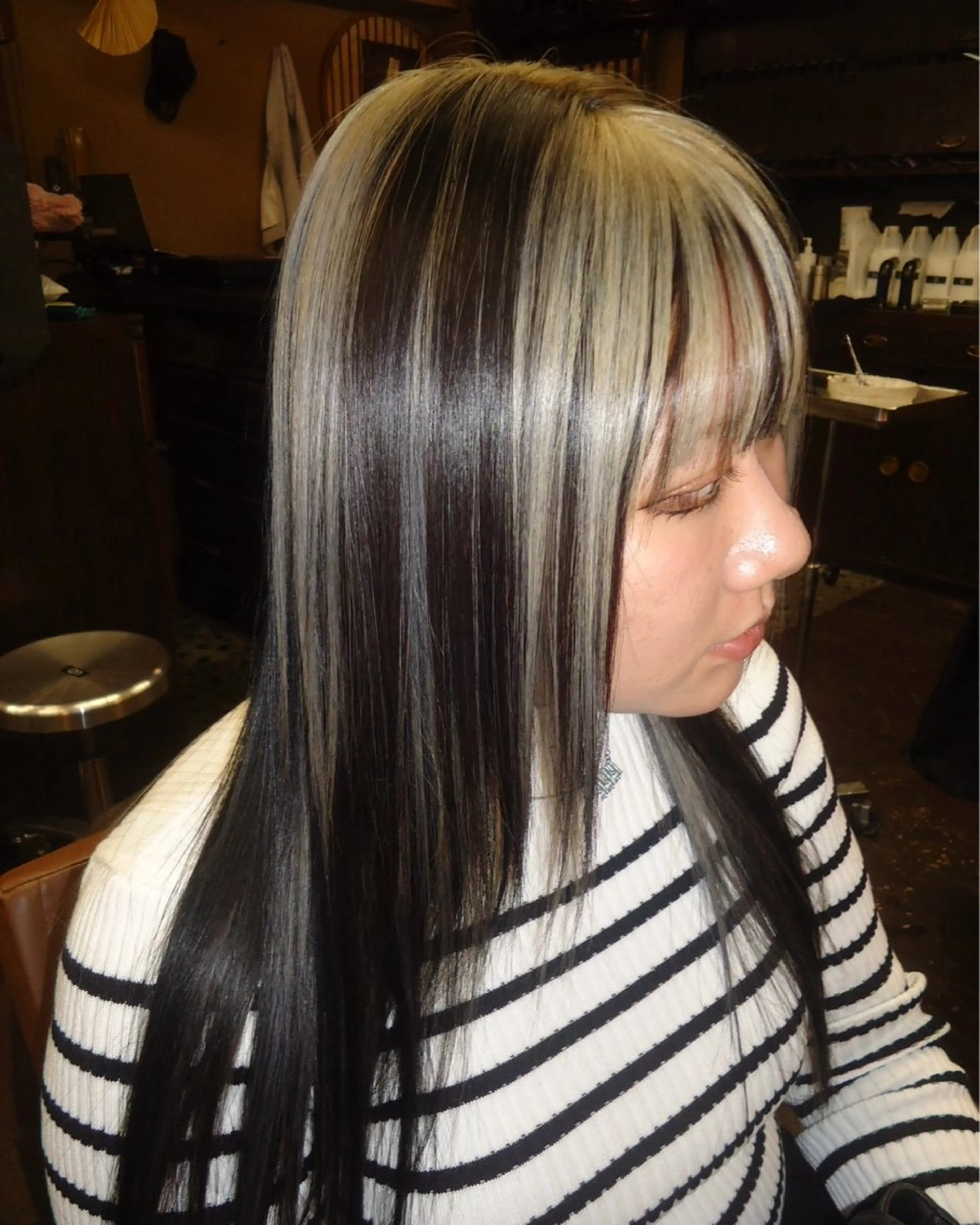 ロング カラー ヘアカラー 菊地 このはのヘアスタイル