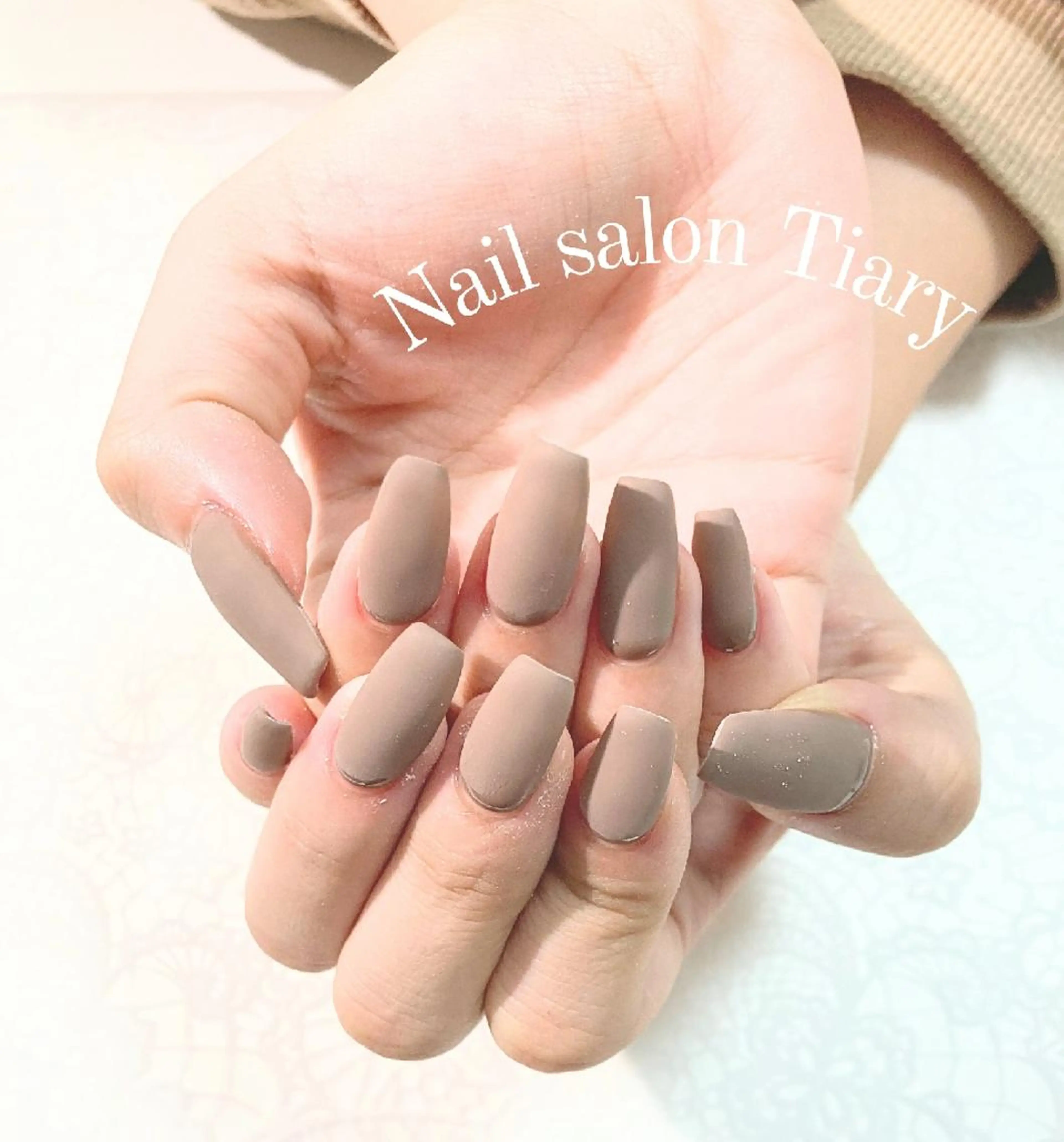 ネイル マットネイル ワンカラーネイル Nail salon Tiary オーナーのネイルデザイン