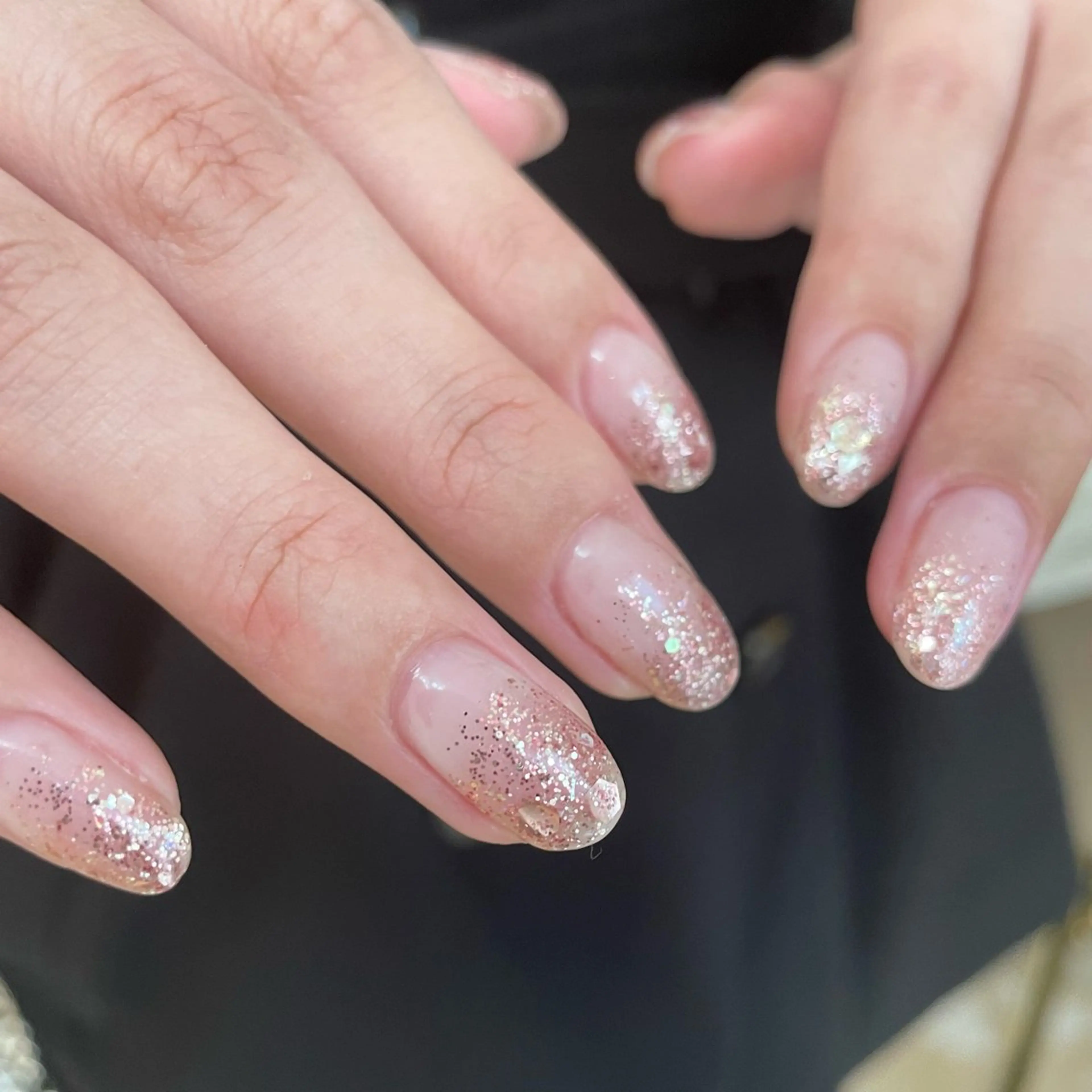 ネイル グラデーション ラメ(グリッター) ラメグラデーション Cil 新大阪所属・Cil nail Chikanaのネイルデザイン