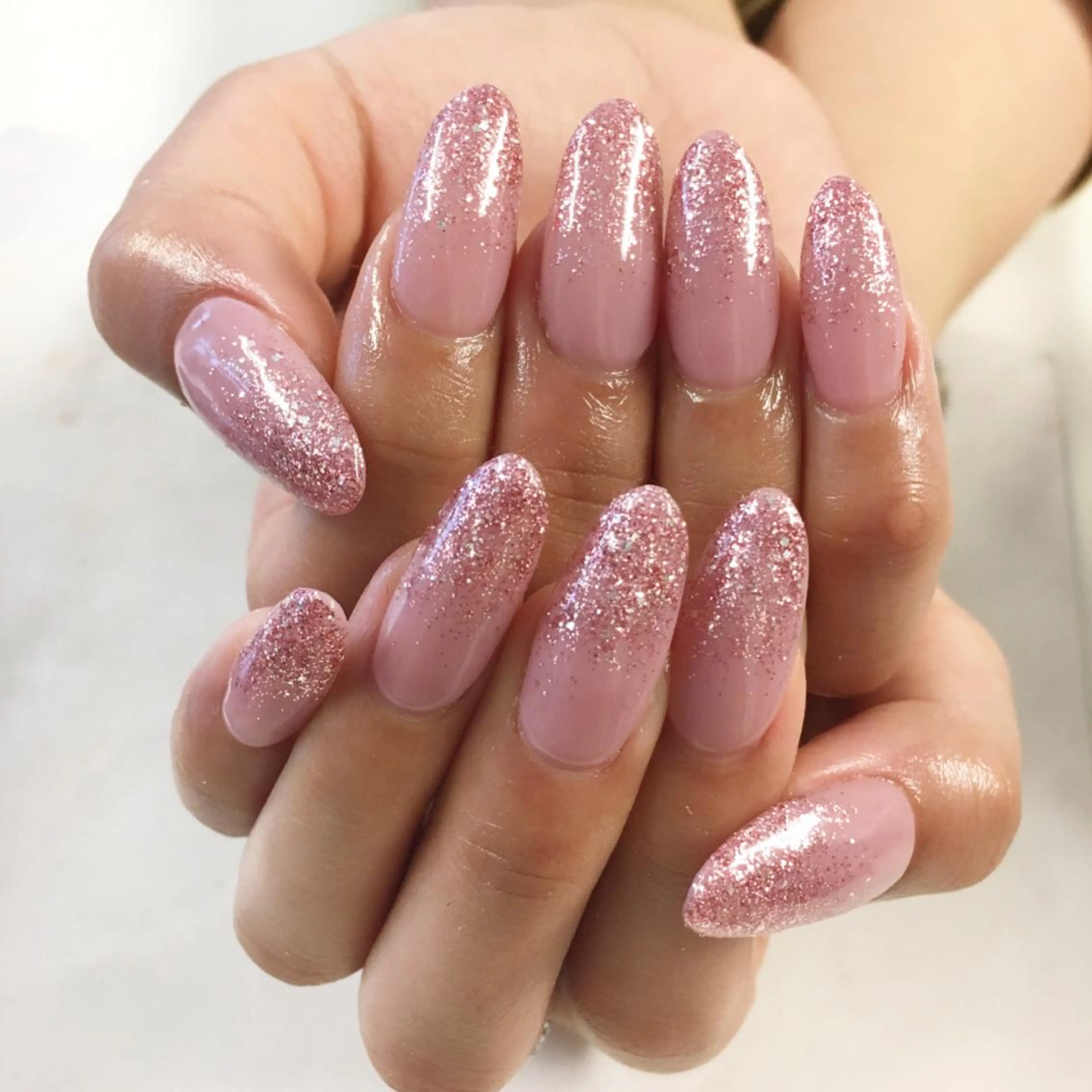 ネイル グラデーション ラメ(グリッター) ラメグラデーション スカルプネイル SHINE NAILのネイルデザイン