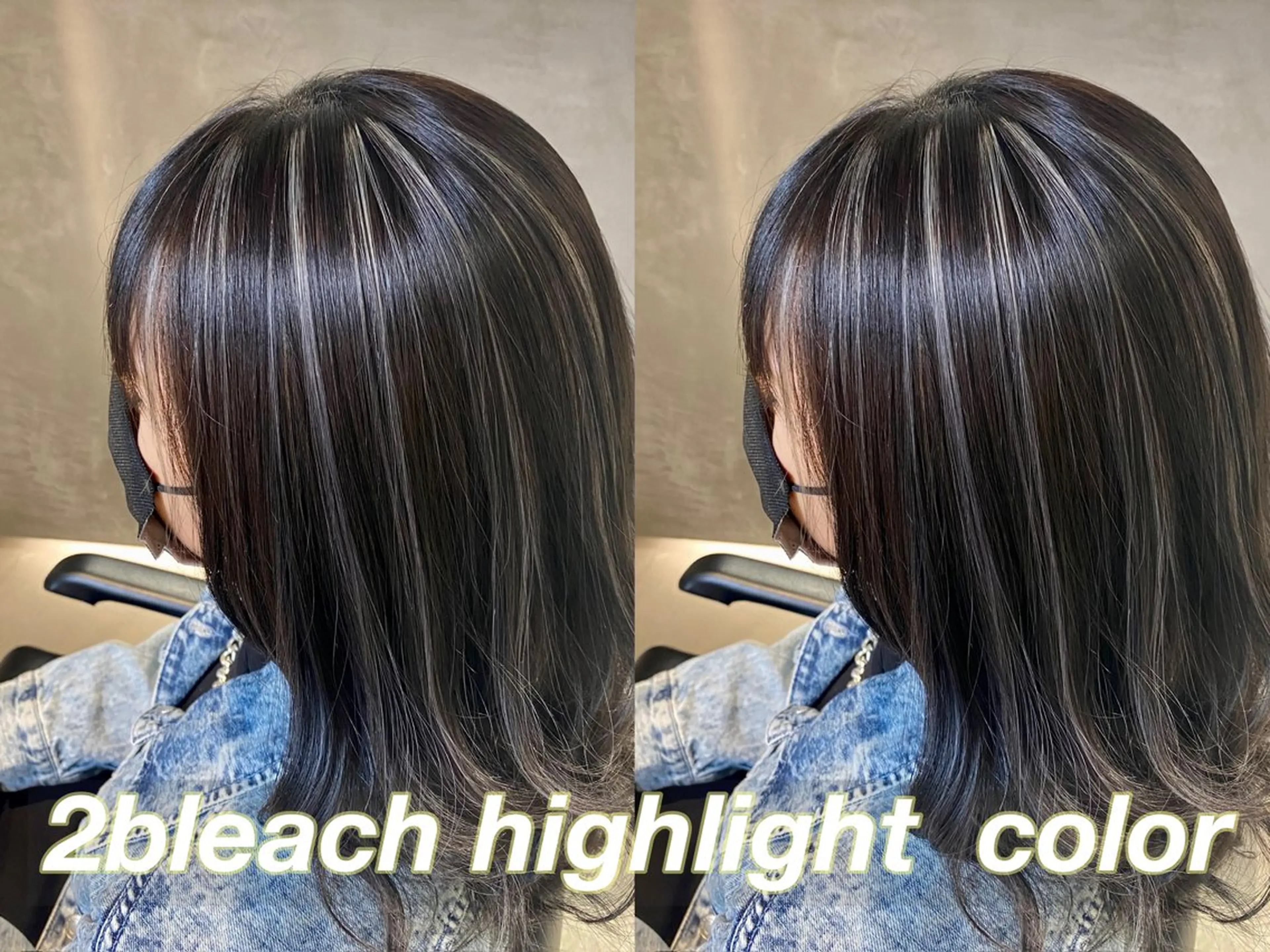 セミロング カラー ブリーチ ハイライトカラー ハイライト ヘアカラー トリートメント 髪質改善/縮毛矯正 レイヤー/松川匠のヘアスタイル