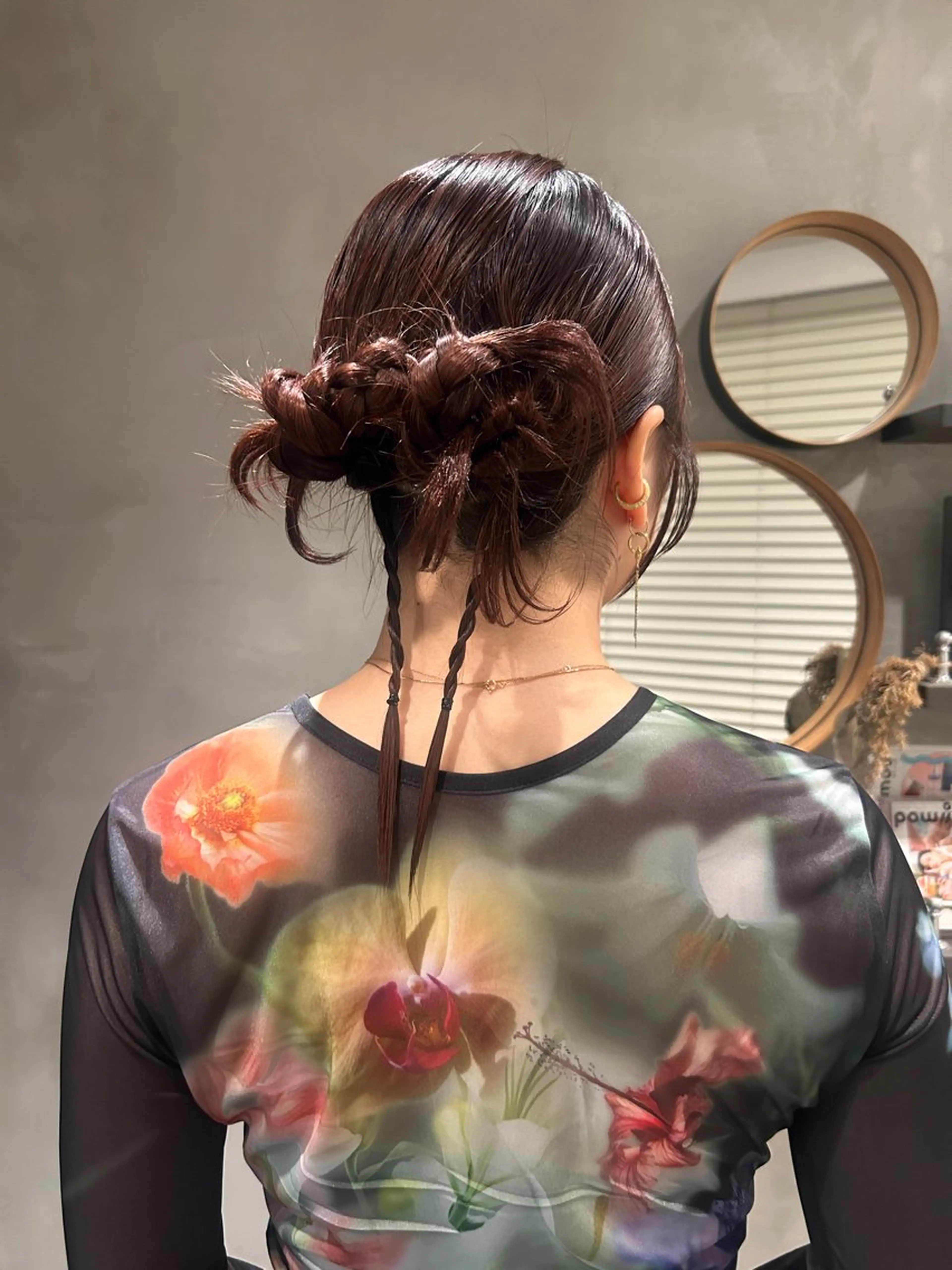 ミディアム ヘアアレンジ ヘアセット デザインカラー🖤 イシイレイのヘアスタイル