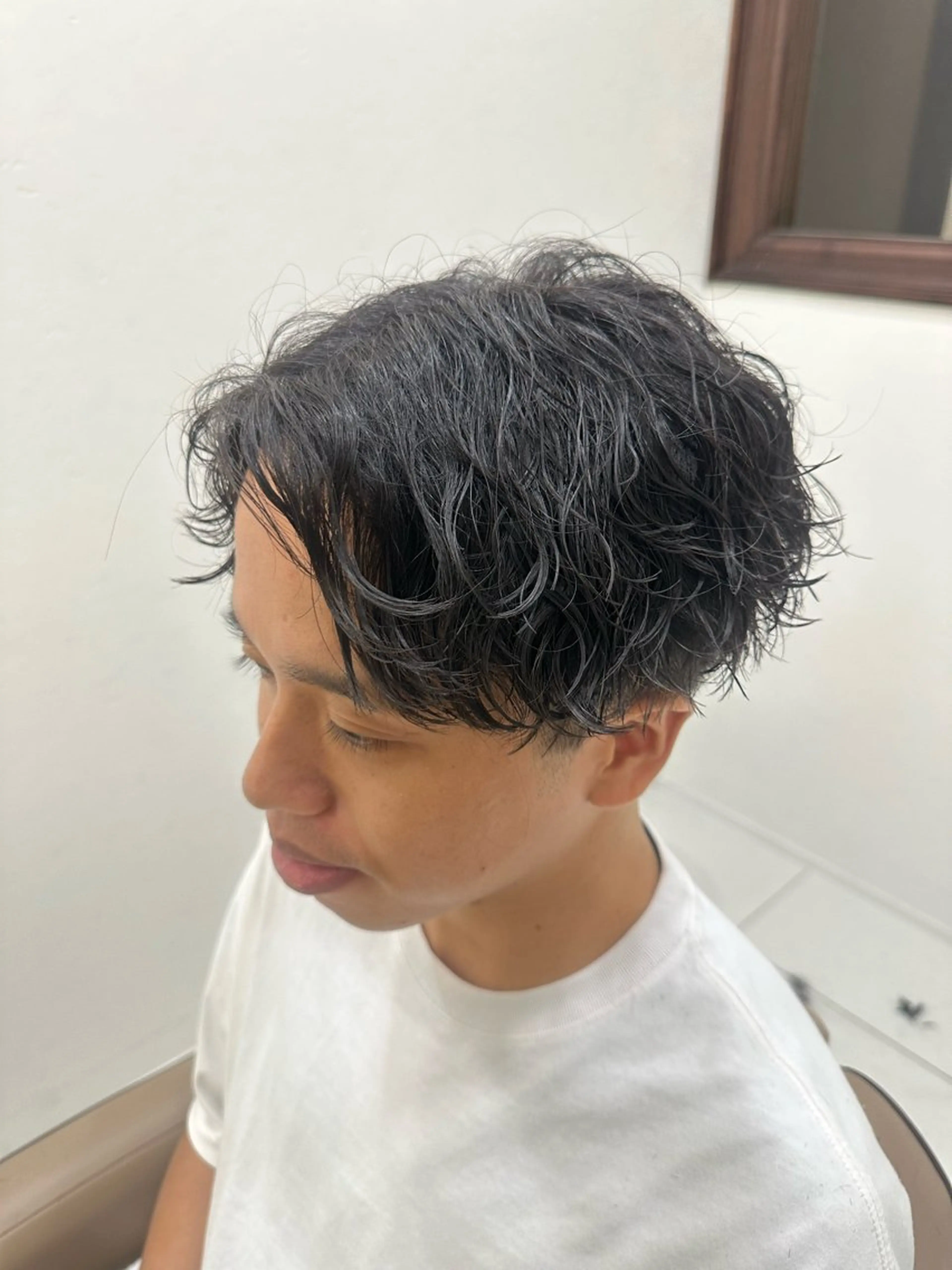 メンズ メンズパーマ 学生（メンズ向け） パーマ 大人メッシュ/ ハイライト/ぽんのヘアスタイル