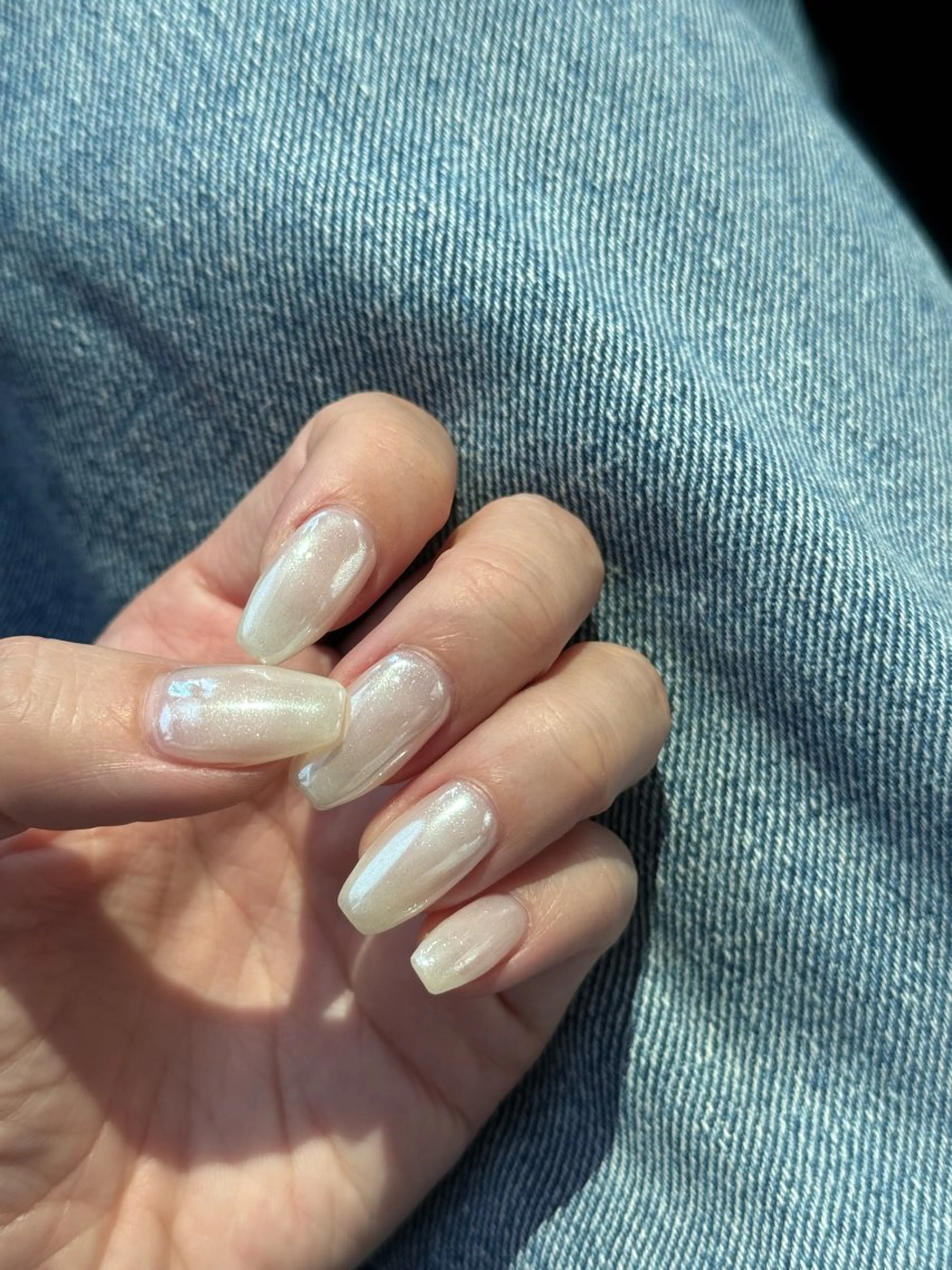 ネイル ミラーネイル ホワイト maison de NALIのネイルデザイン