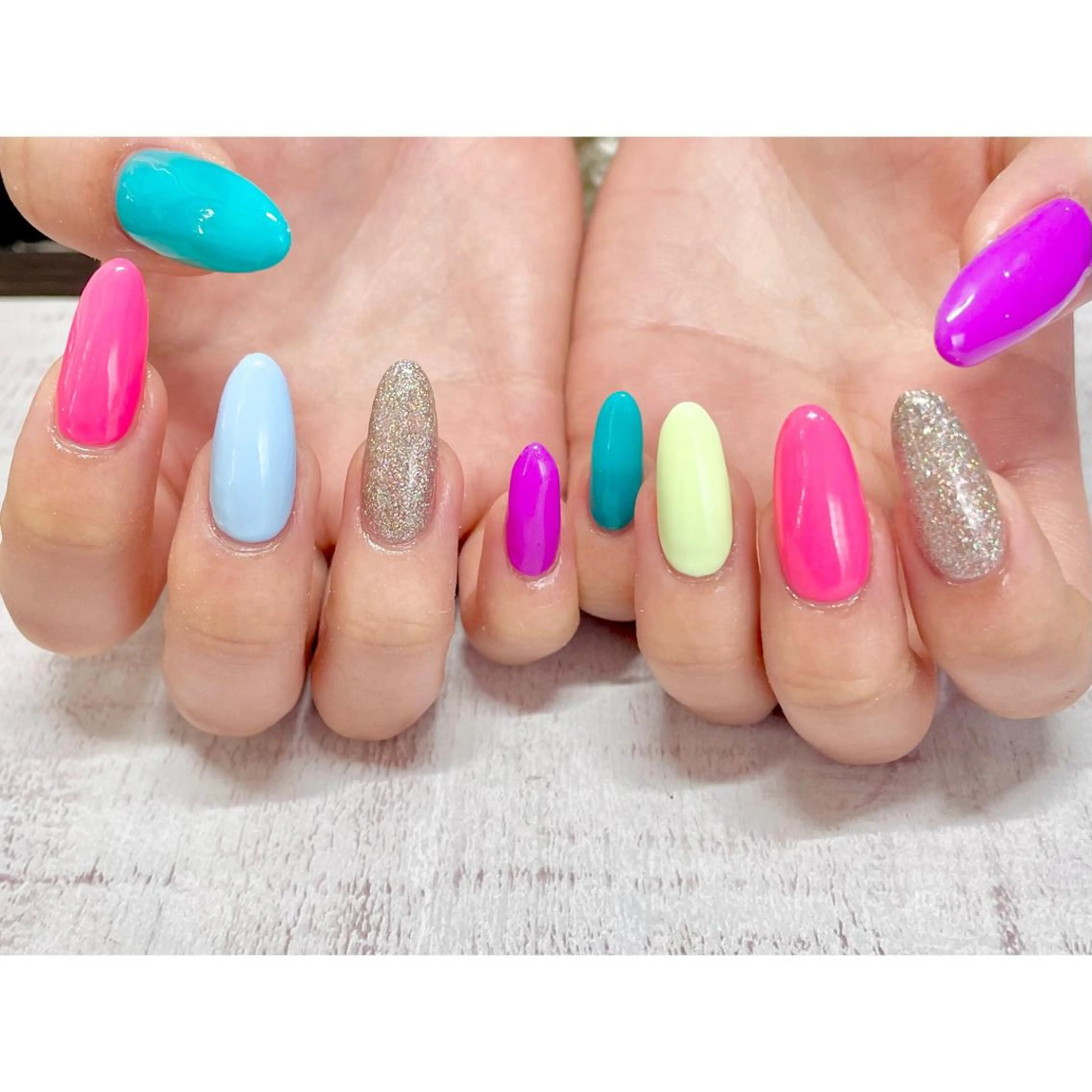 ネイル ハンドネイル 𖡼 yumenoのネイルデザイン