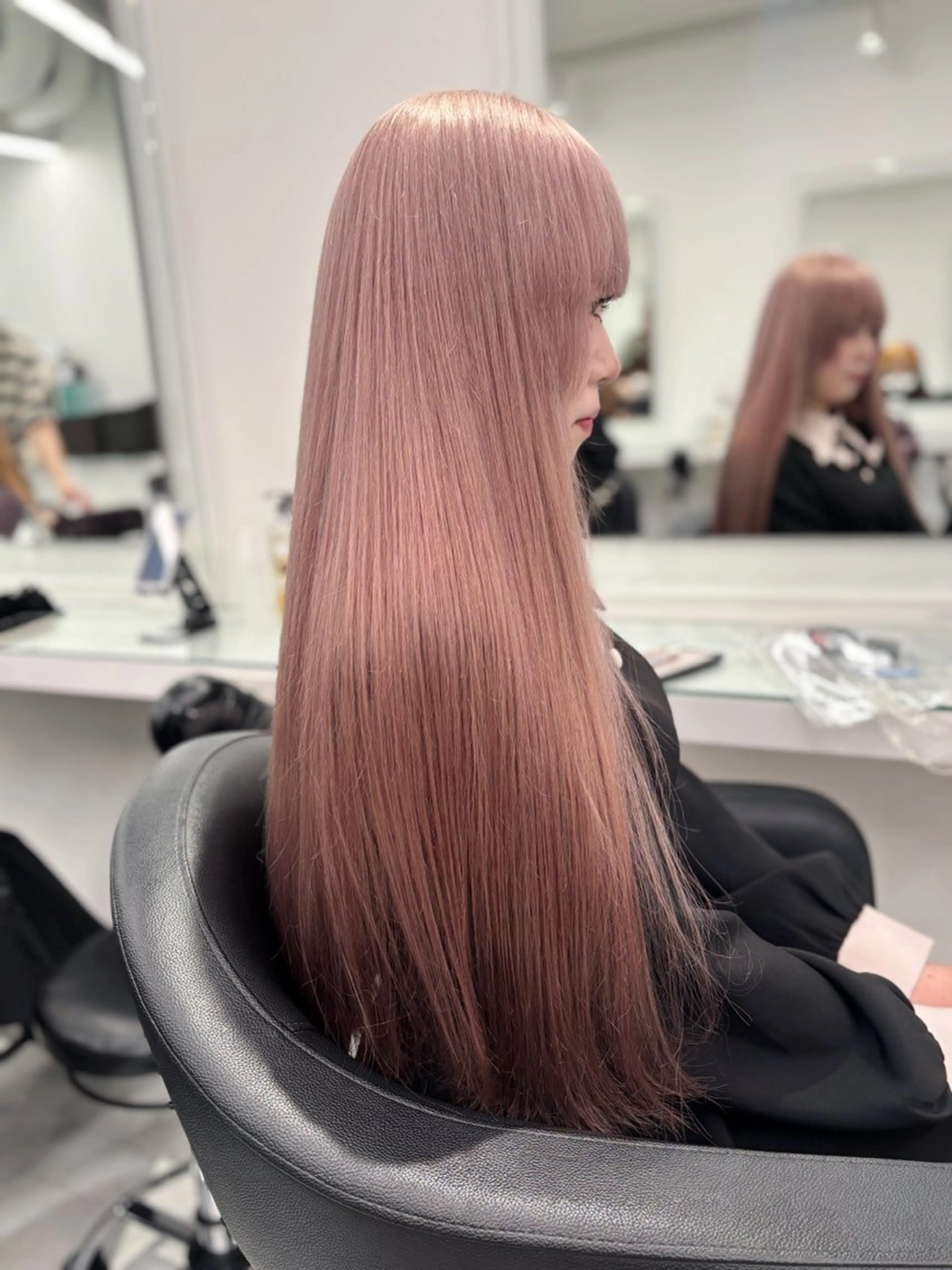 ロング カラー ヘアカラー トリートメント 💖ミルクティー💖 あかり💖のヘアスタイル