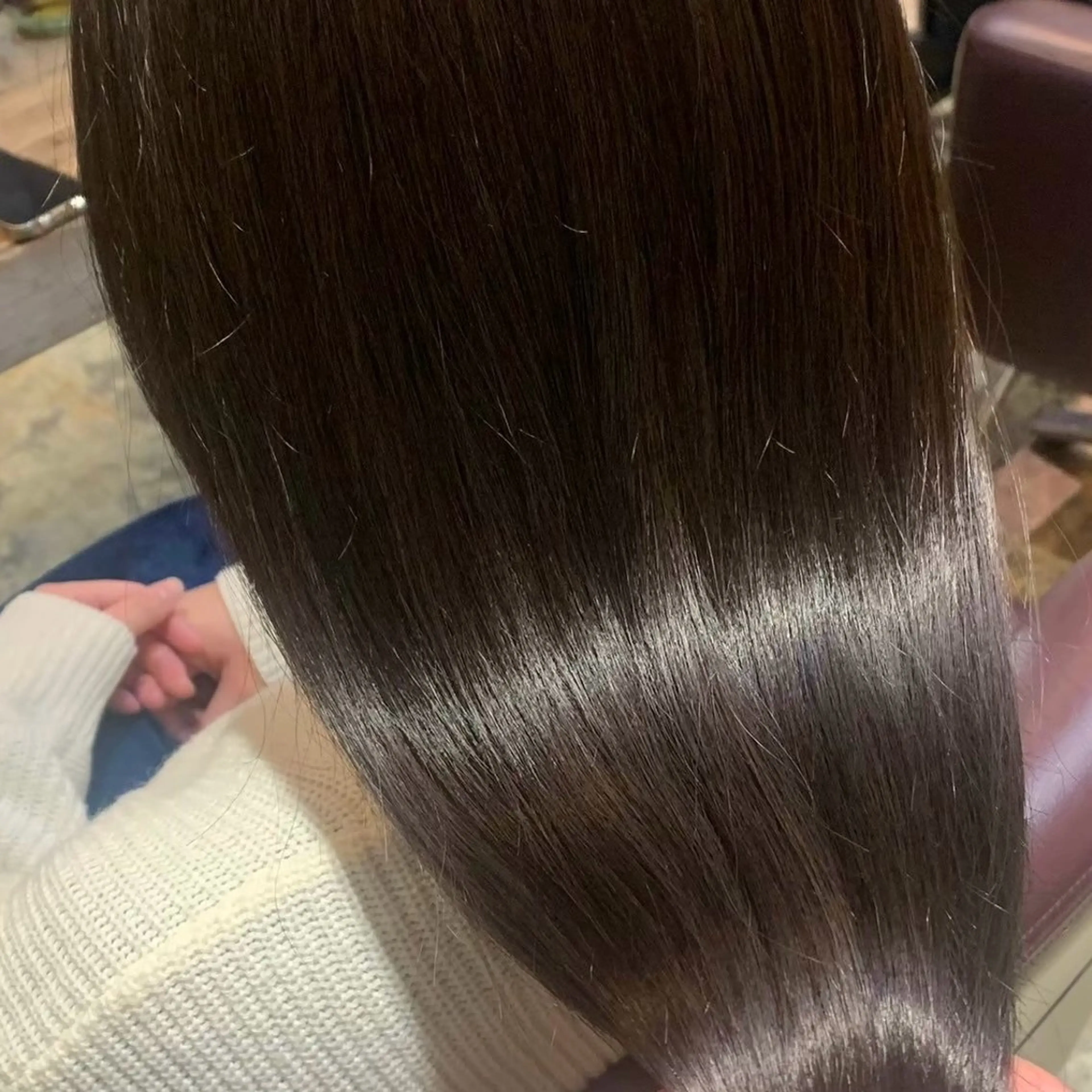 ロング 縮毛矯正 縮毛矯正 透明感カラー / risako🫧のヘアスタイル