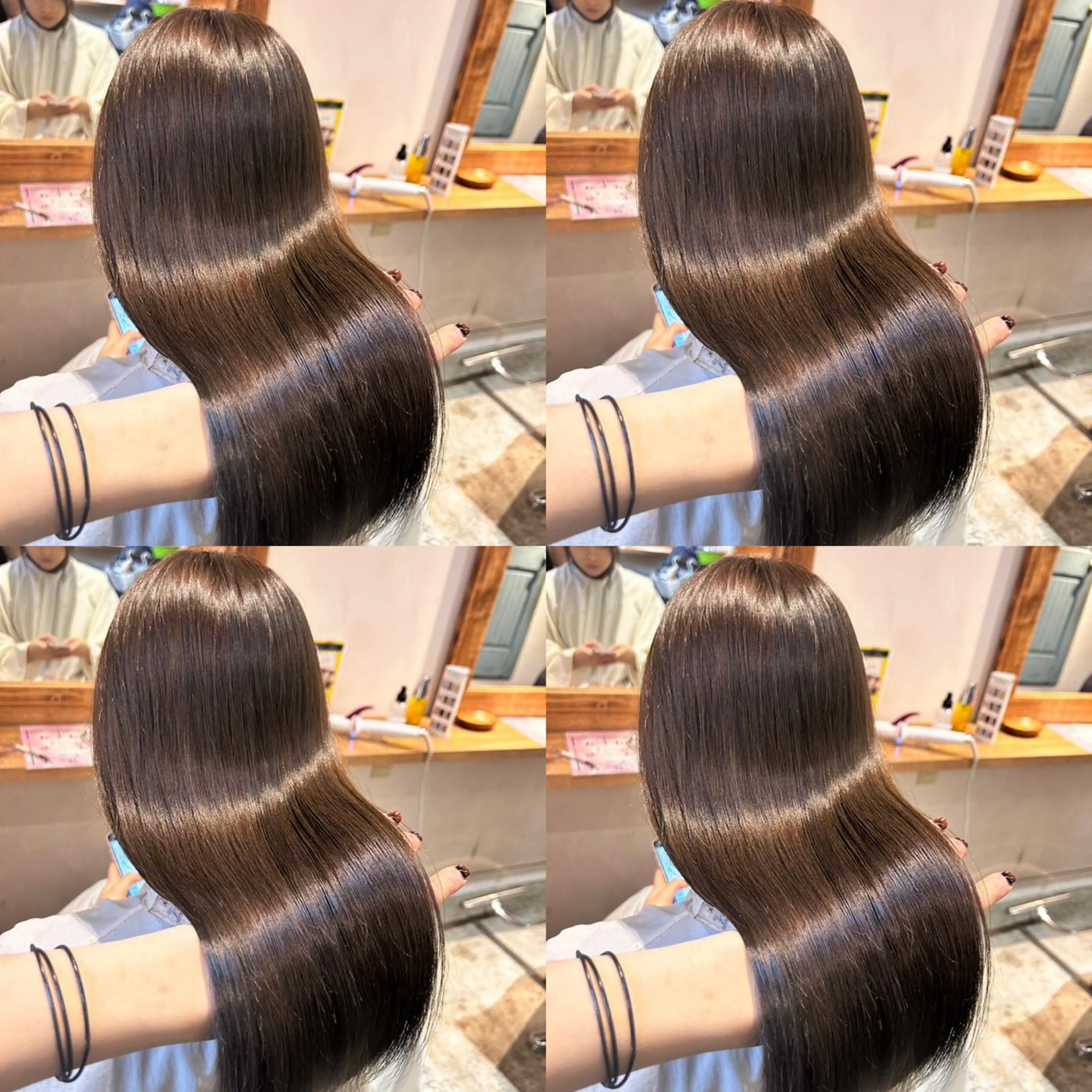 ロング カラー グレージュ 髪質改善 ヘアカラー トリートメント 韓国レイヤー ×髪質改善✨純大のヘアスタイル