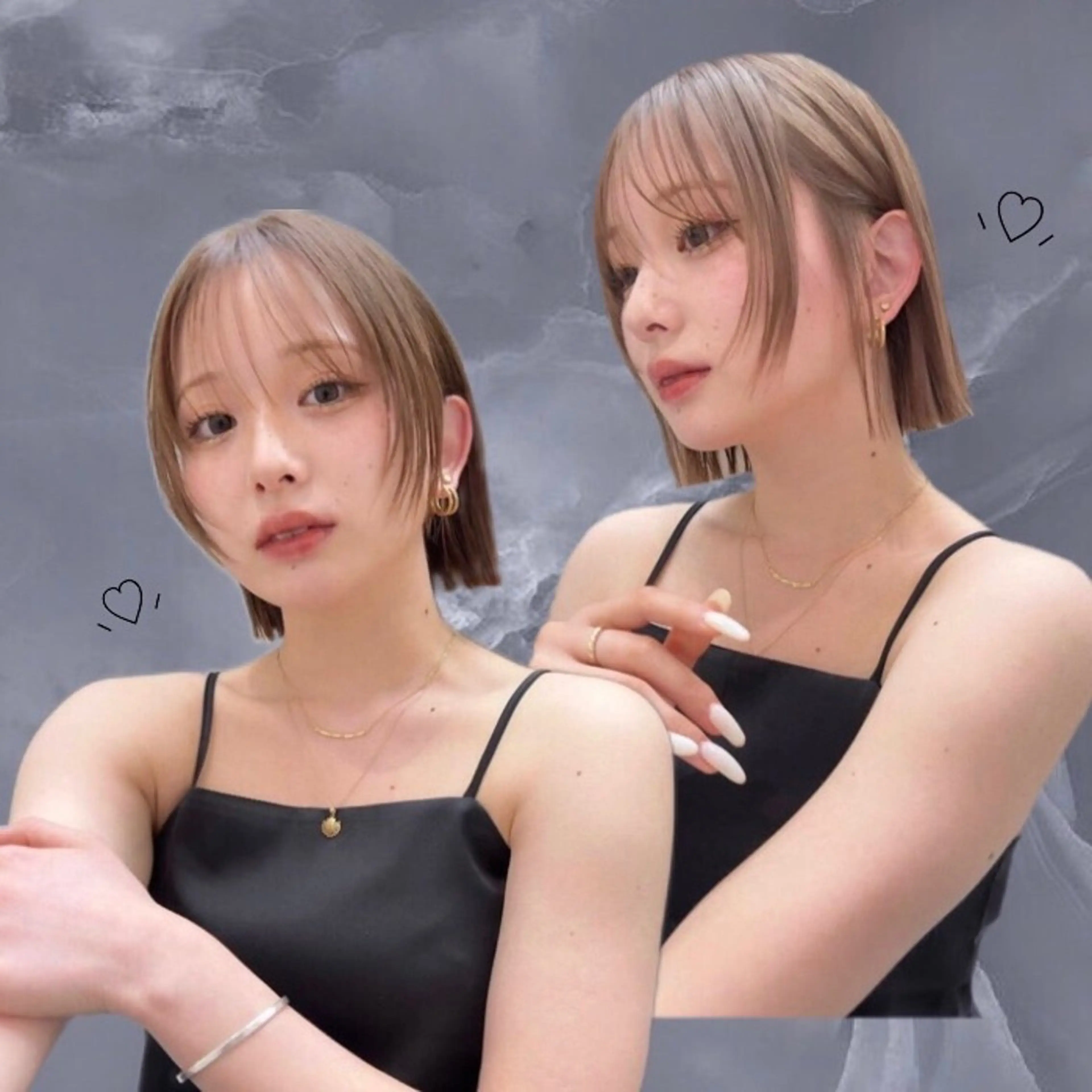 ショート カラー ヘアアレンジ 🖤Mion /SOYON🪽‪のヘアスタイル