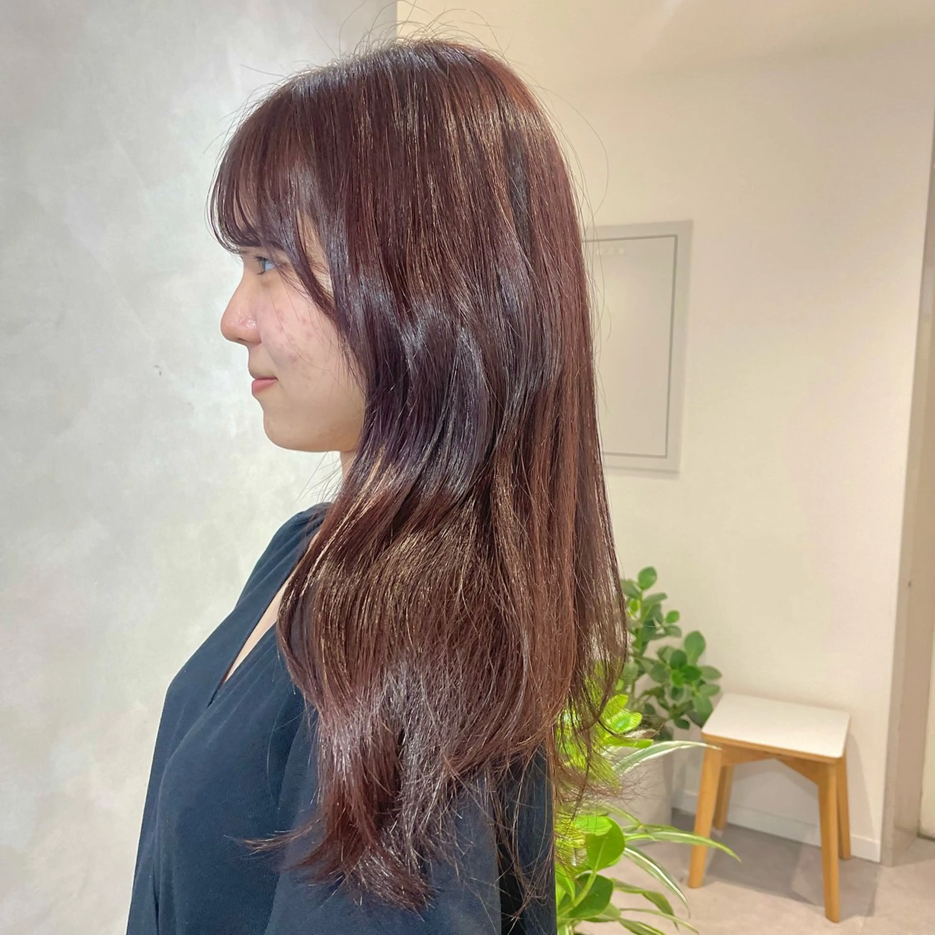 セミロング カラー ヘアアレンジ ヘアカラー トリートメント 🎀ダブルカラーレイ ヤーyuuri🎀のヘアスタイル