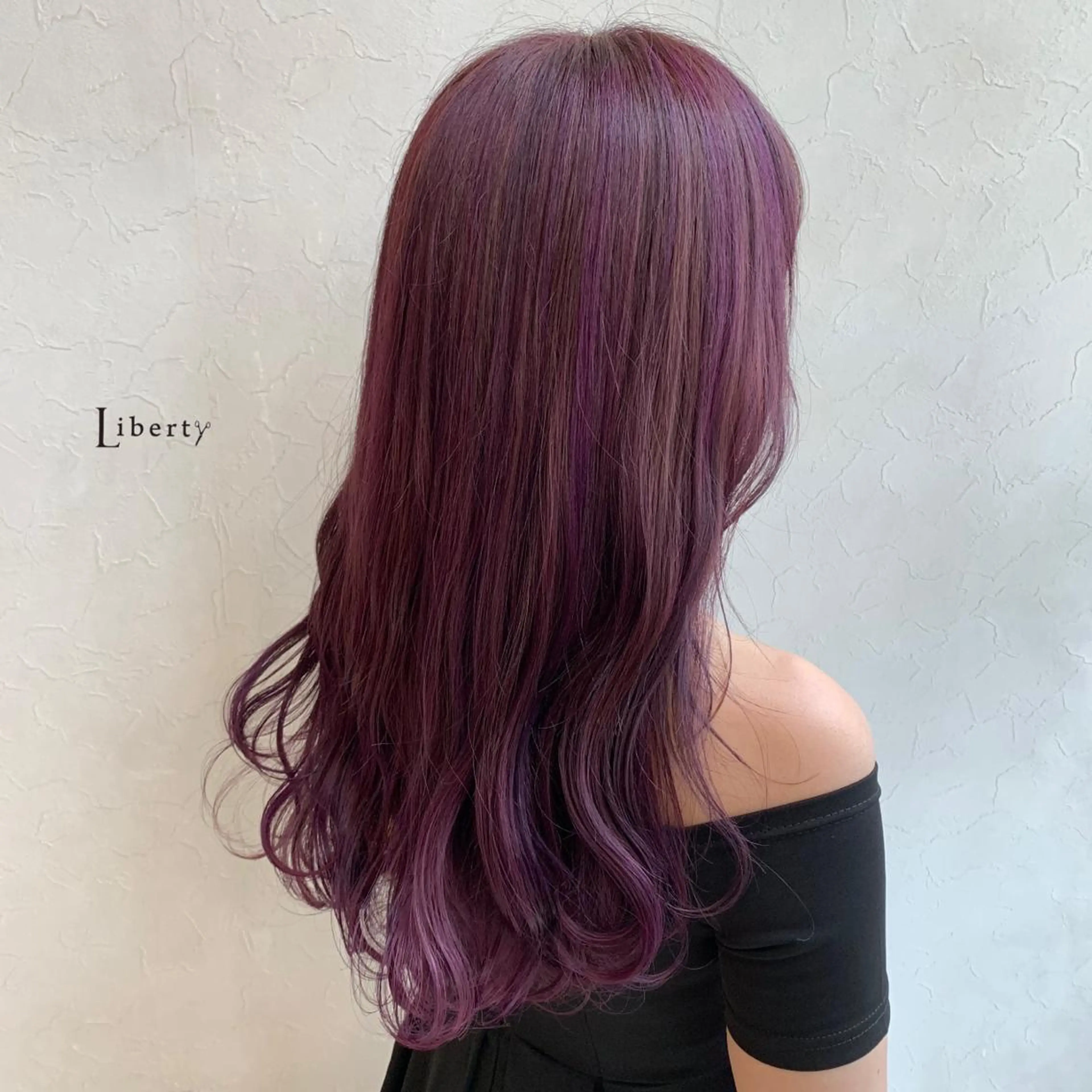 ロング カラー ハイライトカラー ハイライト ヘアカラー トリートメント Liberty 店長 TAJIMAのヘアスタイル