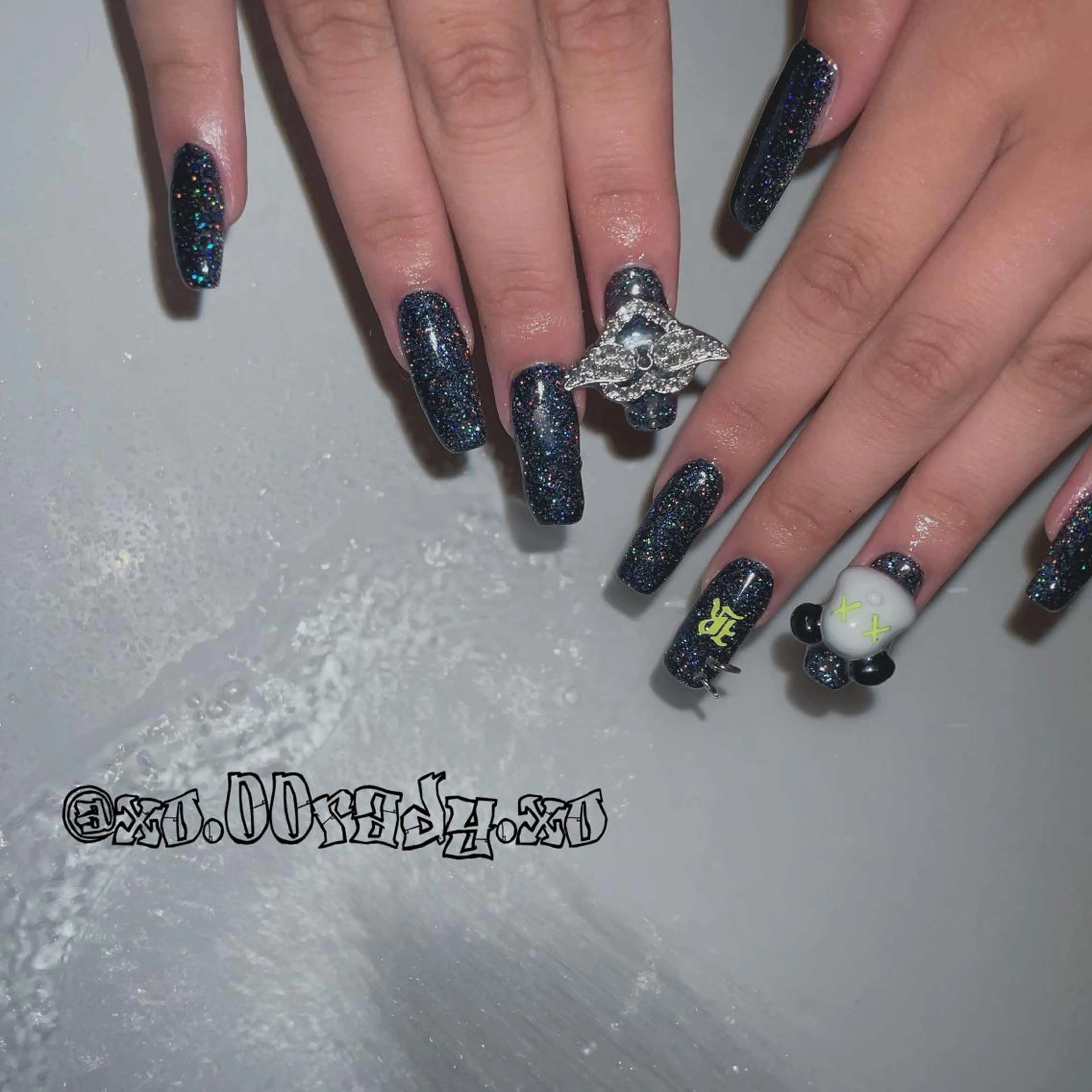 ロング ⛓Miyu ⛓のネイルデザイン