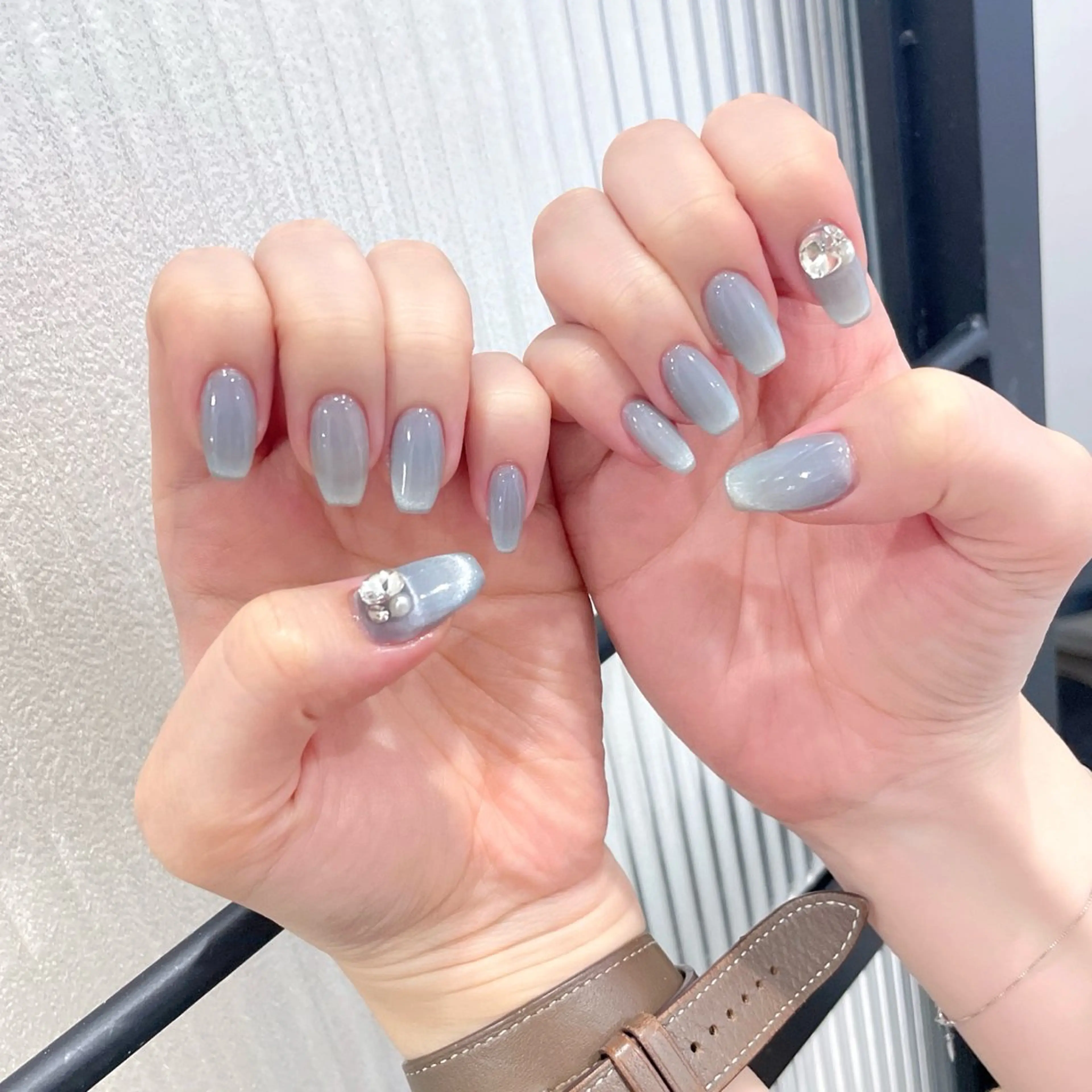 ネイル マグネットネイル マグネットワンカラー ワンカラーネイル ハンドネイル M2 beauty Hoshinaのネイルデザイン