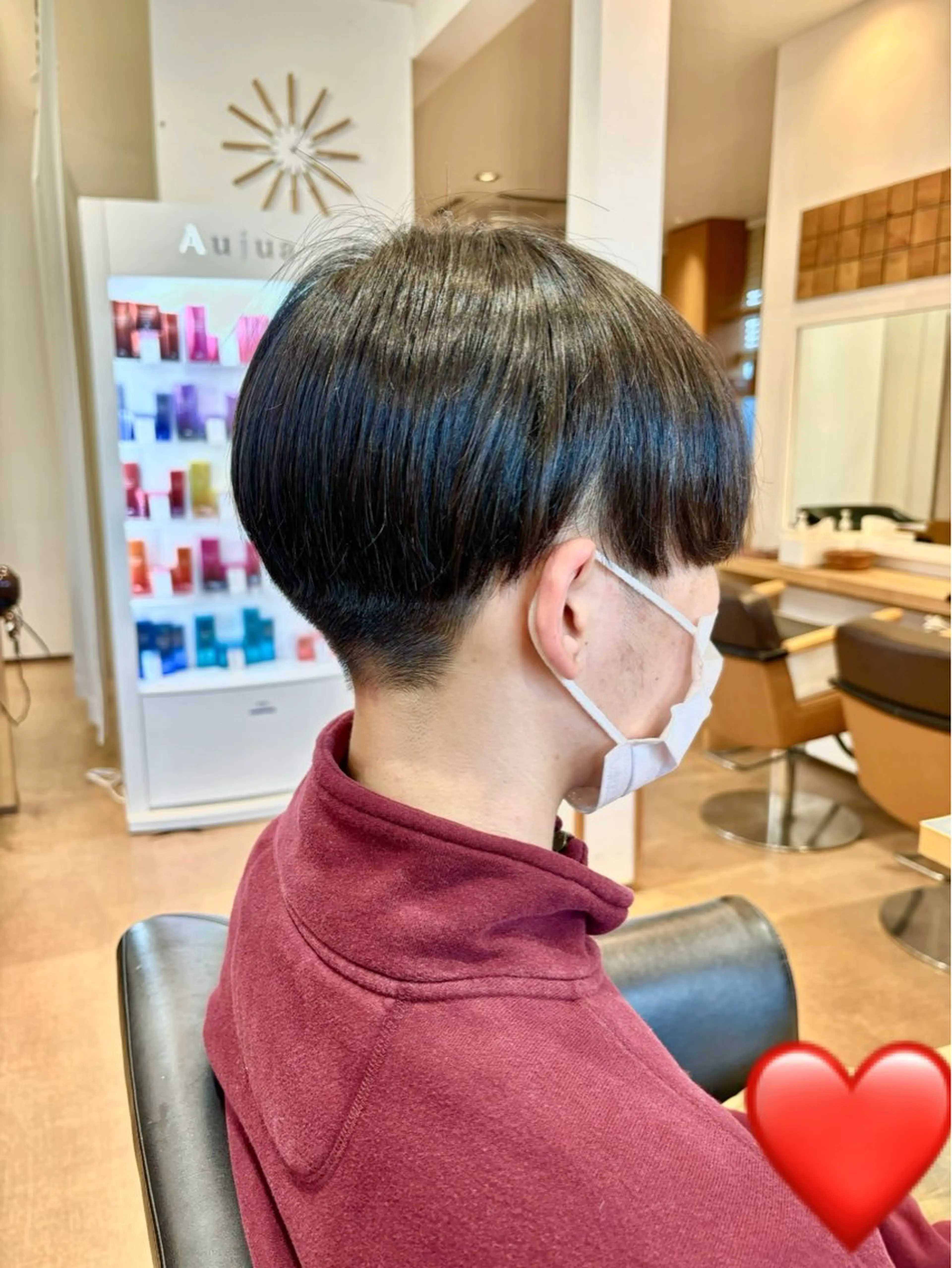 ショート メンズ マッシュ カット 秋山知穂　縮毛矯正 ショートが得意☆のヘアスタイル