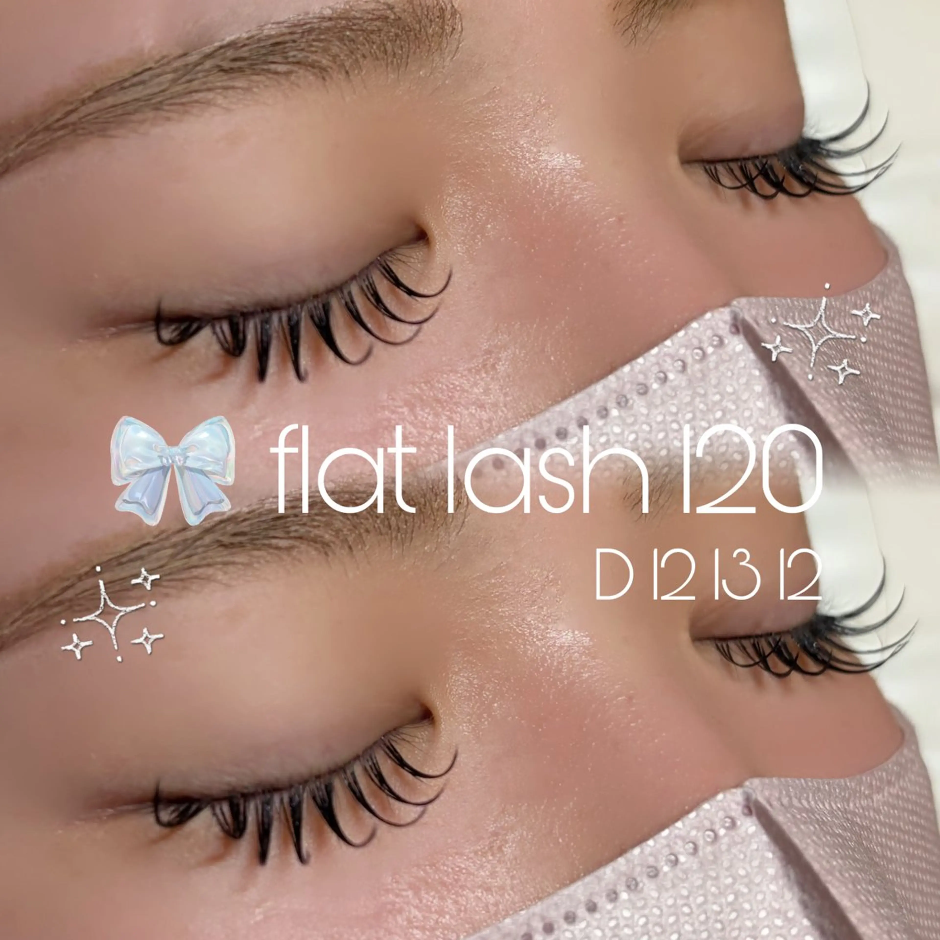 〖初回オフ·コーティング付き〗🩵フラットラッシュ マツエク100本໒꒱の写真