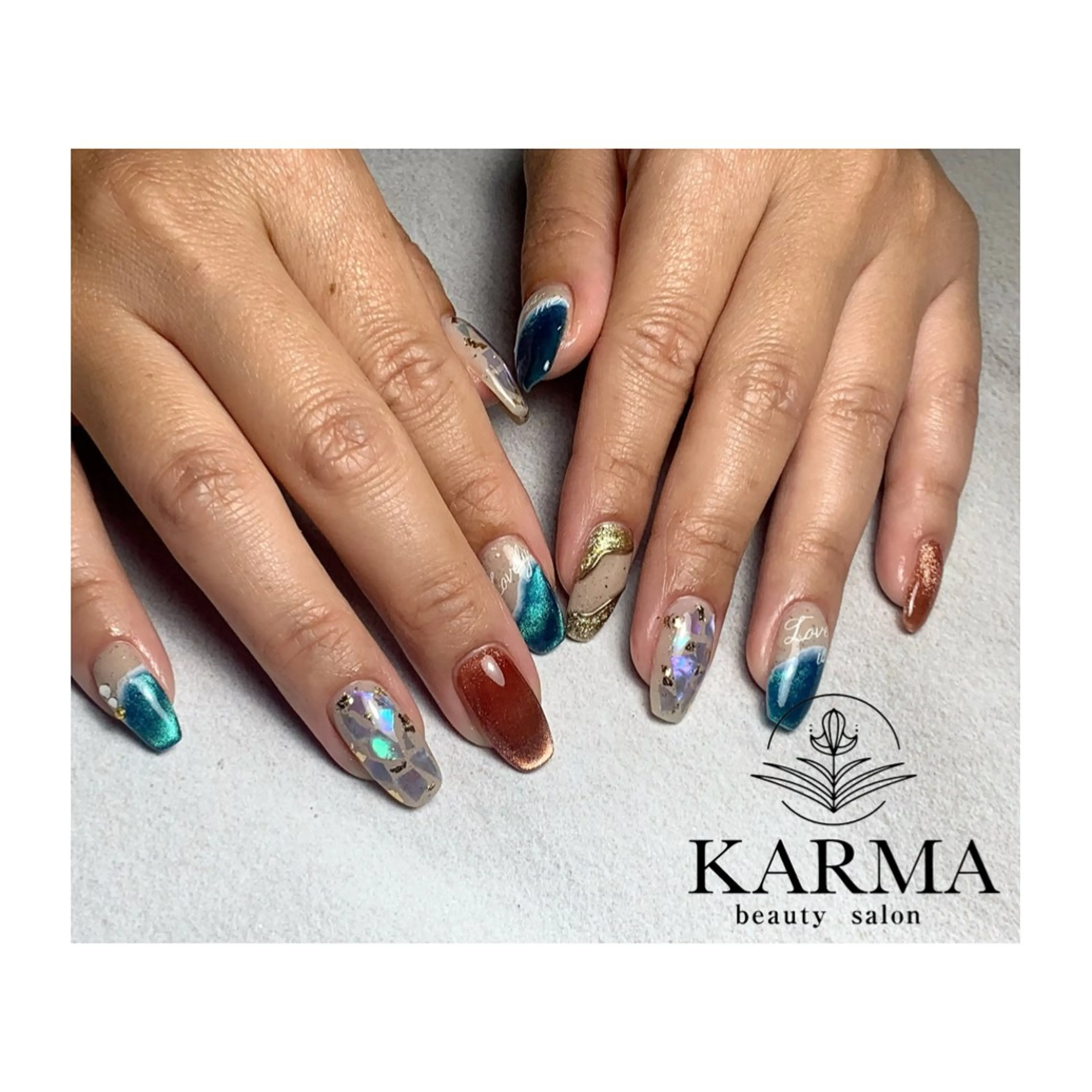 ロング ネイル ハンドネイル KARMA salonのネイルデザイン