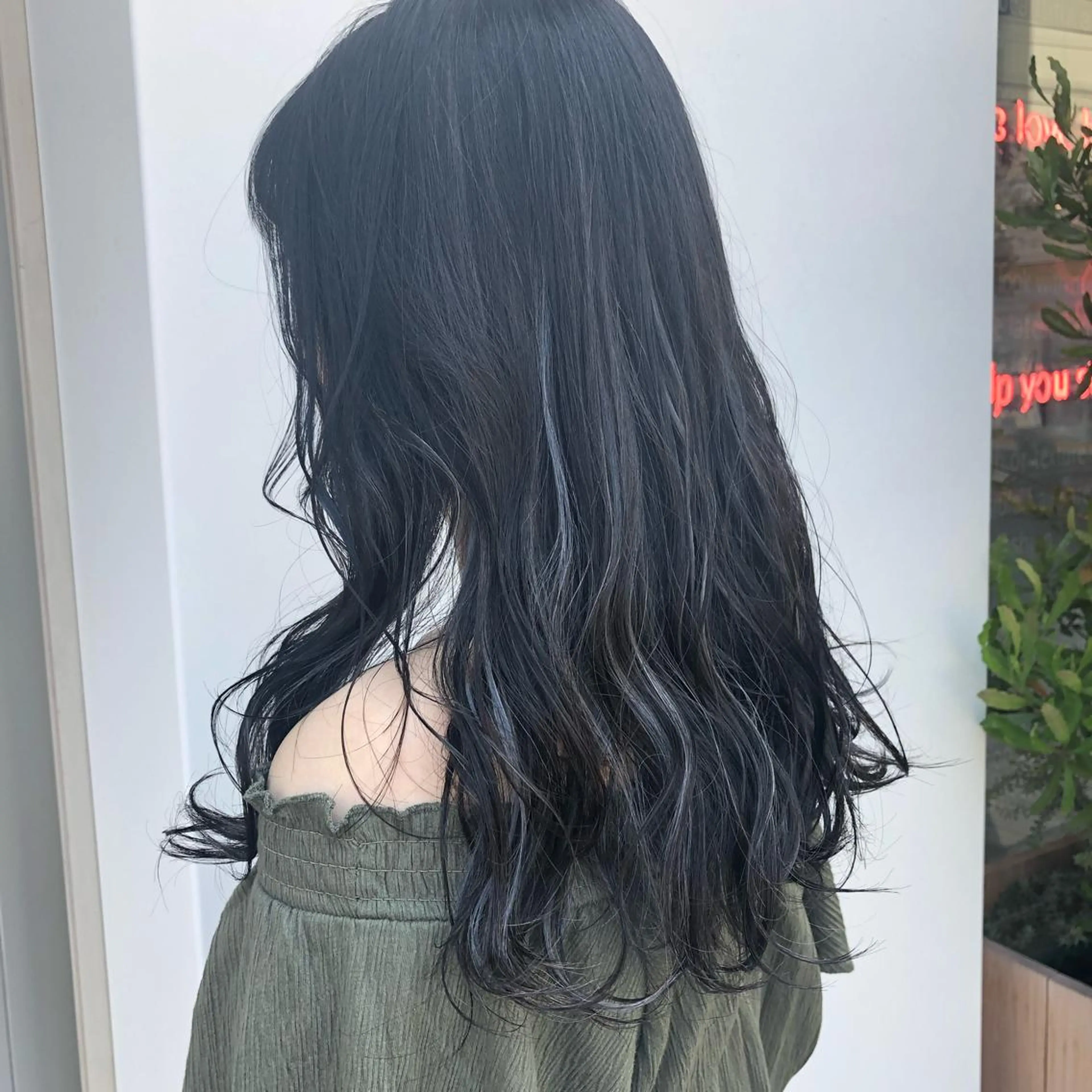 セミロング カラー ハイライトカラー ハイライト 古屋 花織のヘアスタイル