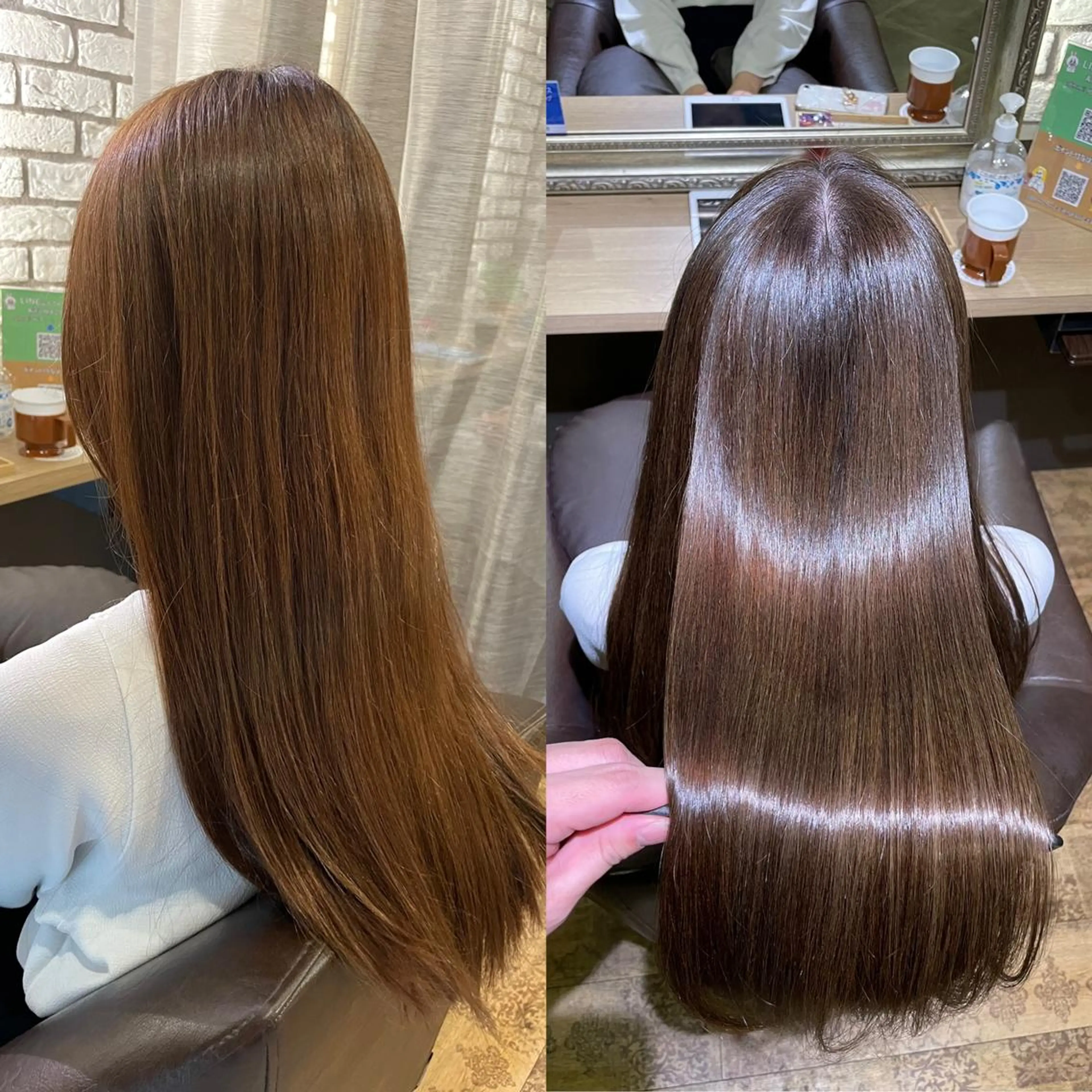 【✨人気No.2✨】髪質改善☆酸性ストレート＋カット＋プチスパ5分の写真