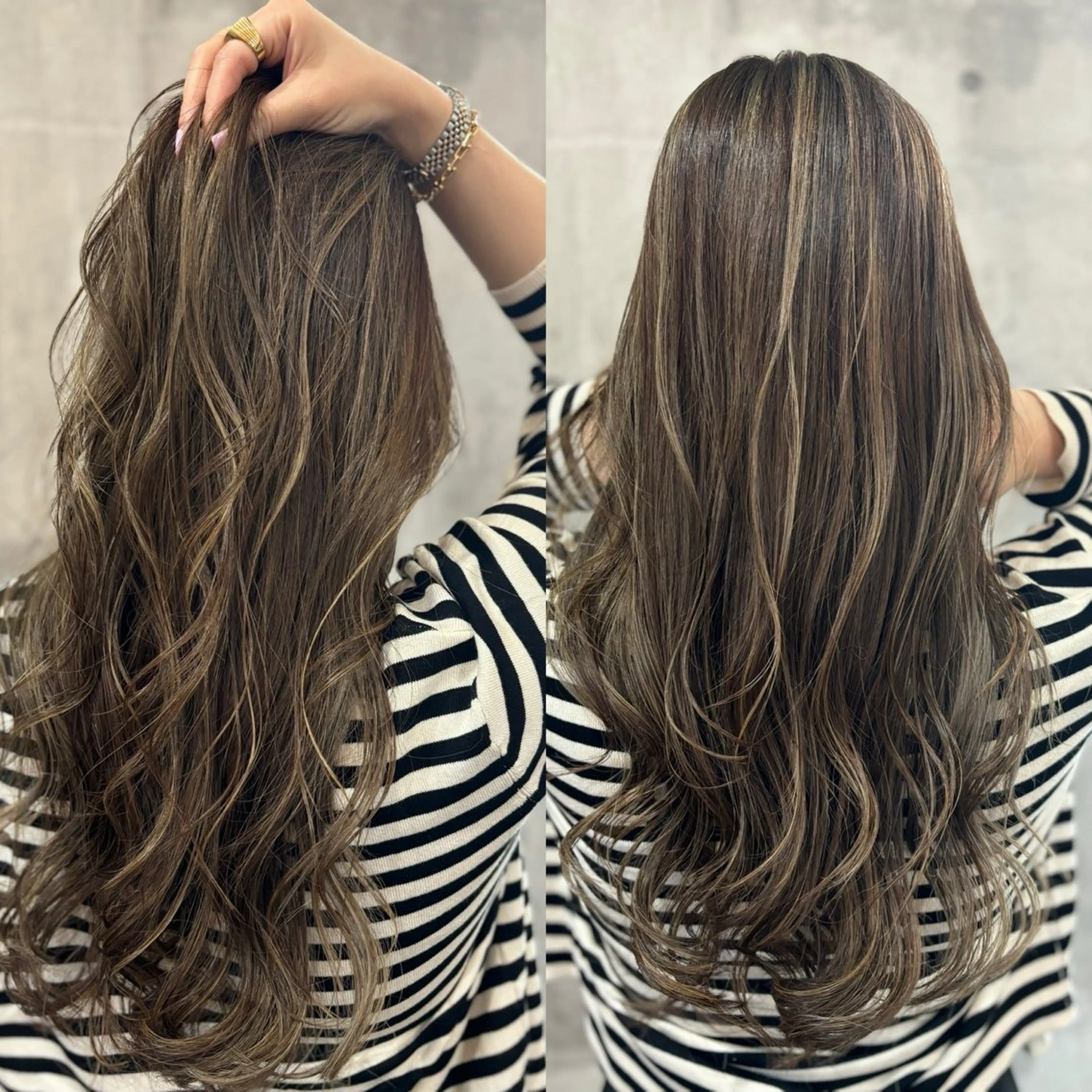 ロング ハイライト レイヤーカット カット ヘアカラー Welila by haku所属・yuuki ウェリラバイハクのヘアスタイル