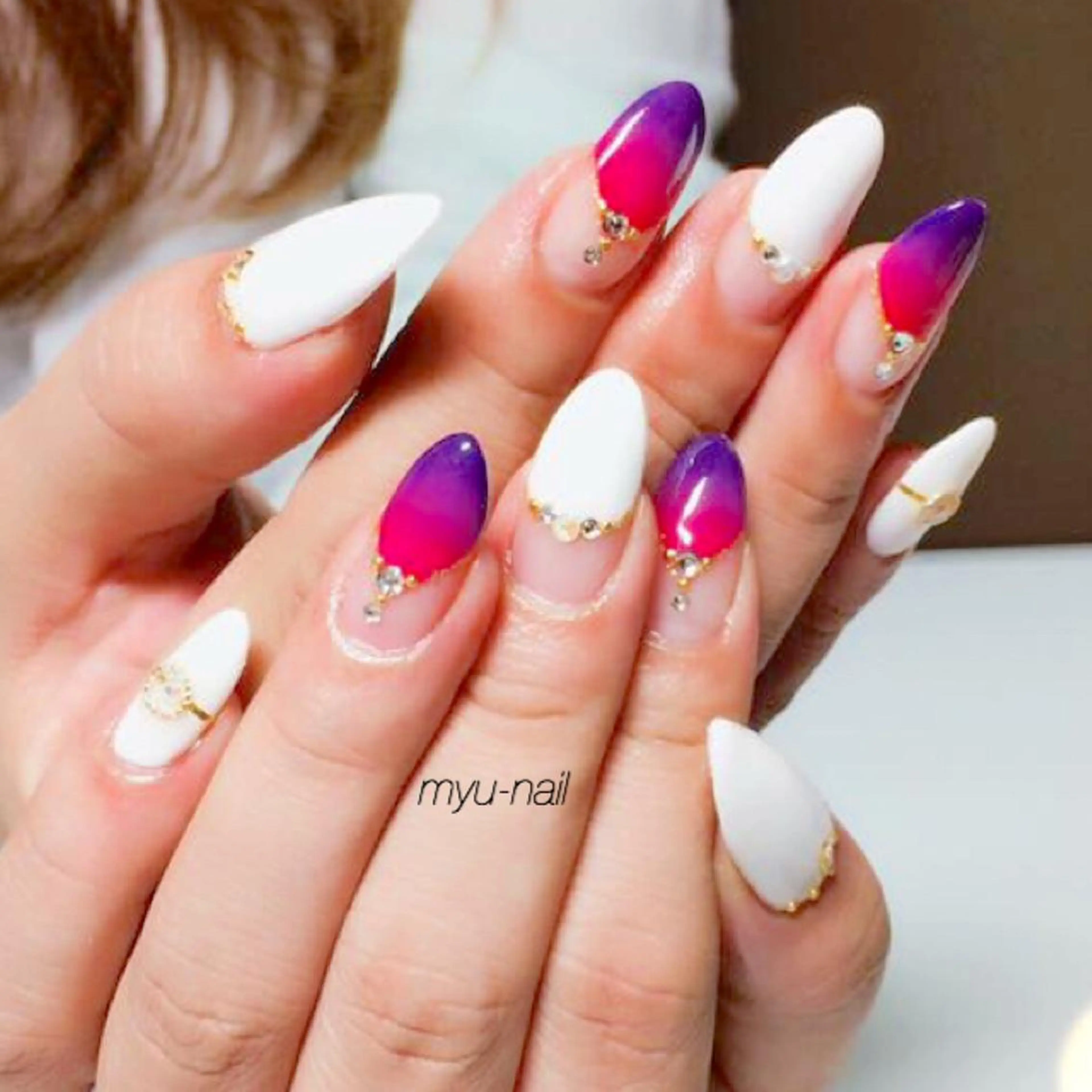 ネイル グラデーション シンプルネイル ホームサロン myu-nailのネイルデザイン