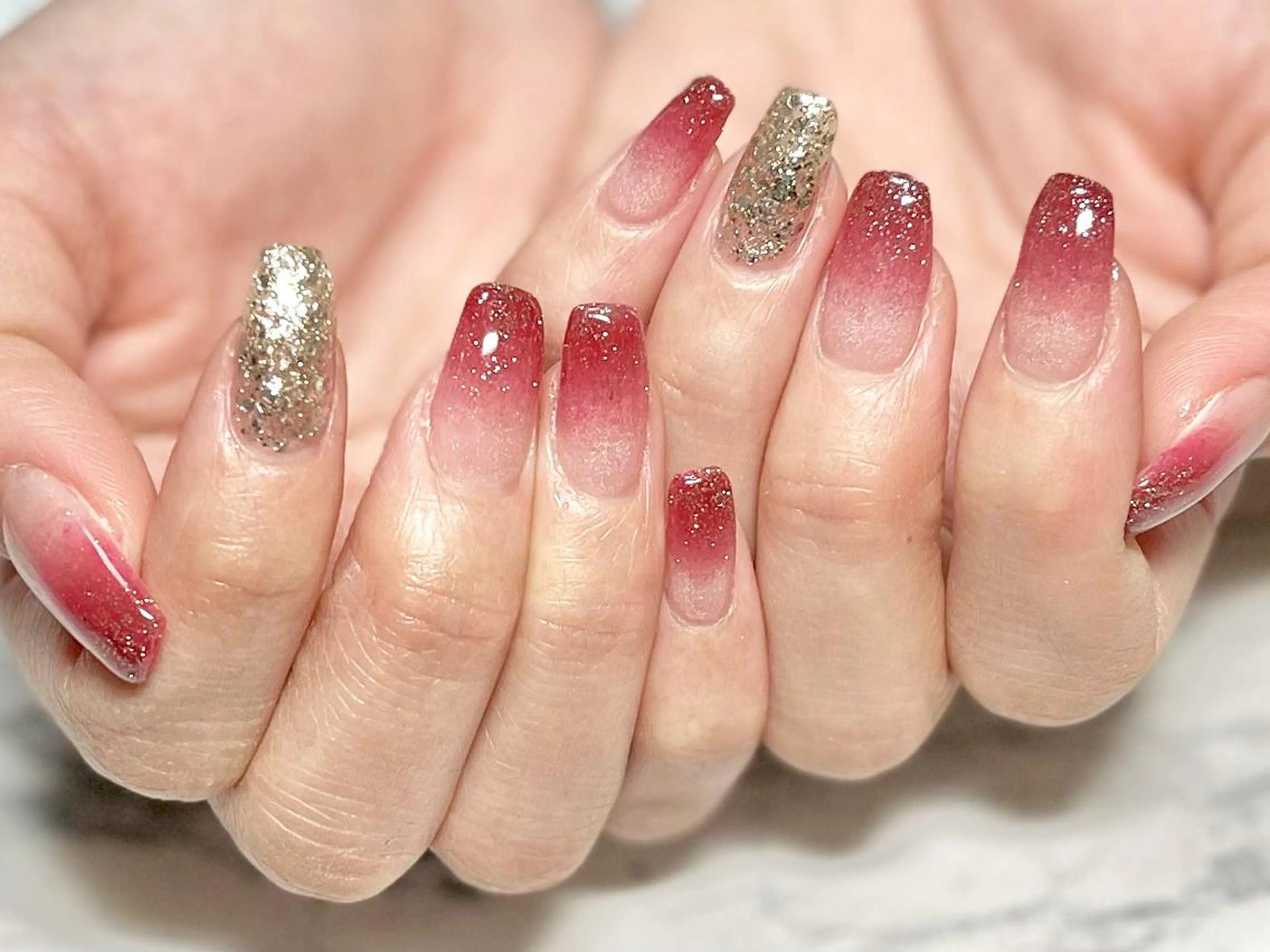 ネイル フットネイル グラデーション ニュアンスネイル シンプルネイル 春ネイル ネイル フフラ所属・nail fufla ♡yamane♡のネイルデザイン