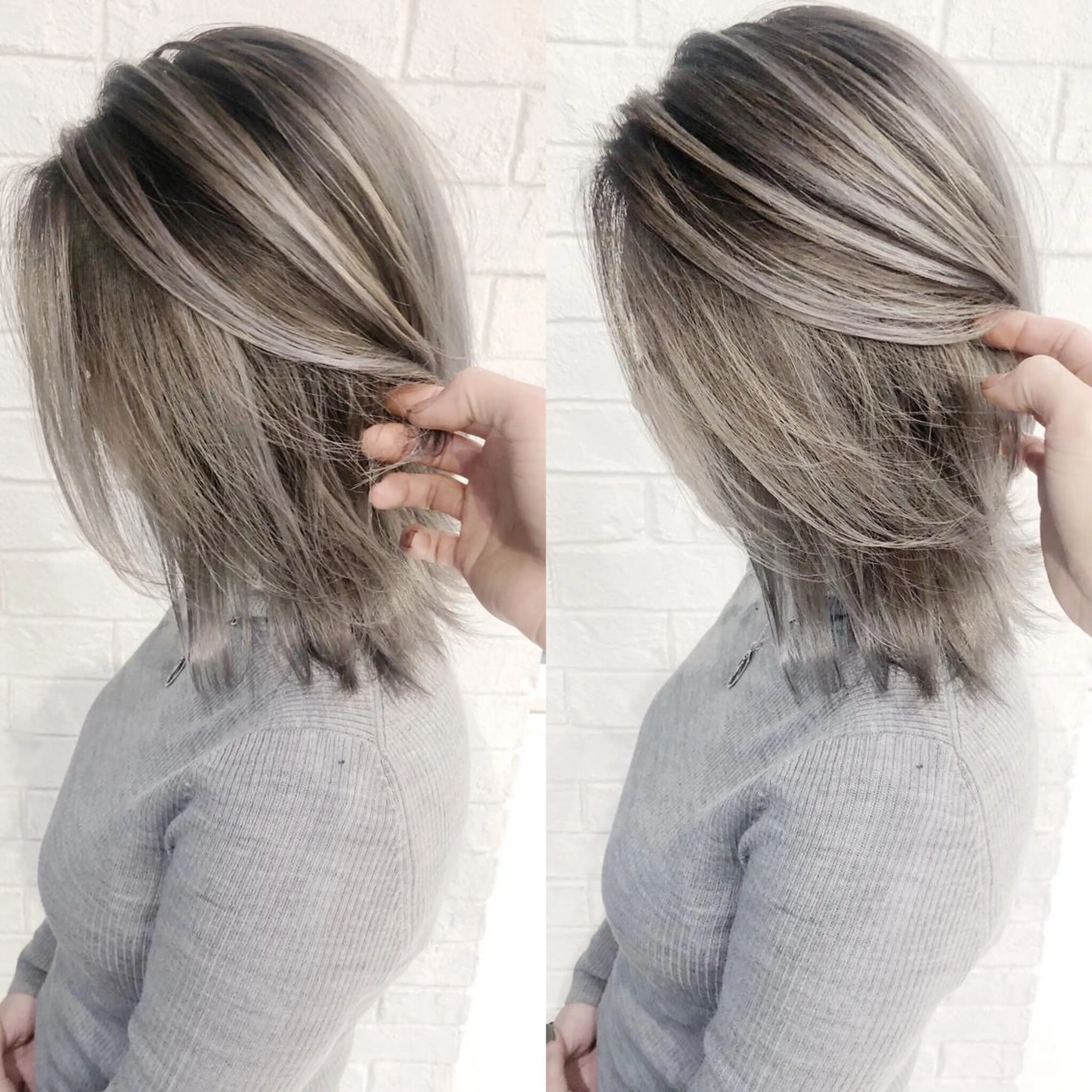 ミディアム カラー バレイヤージュ ブリーチ レイヤーカット OTAKU HAIR STUDIO所属・shin✨今月注目✨ スタイリスト（急募）のヘアスタイル