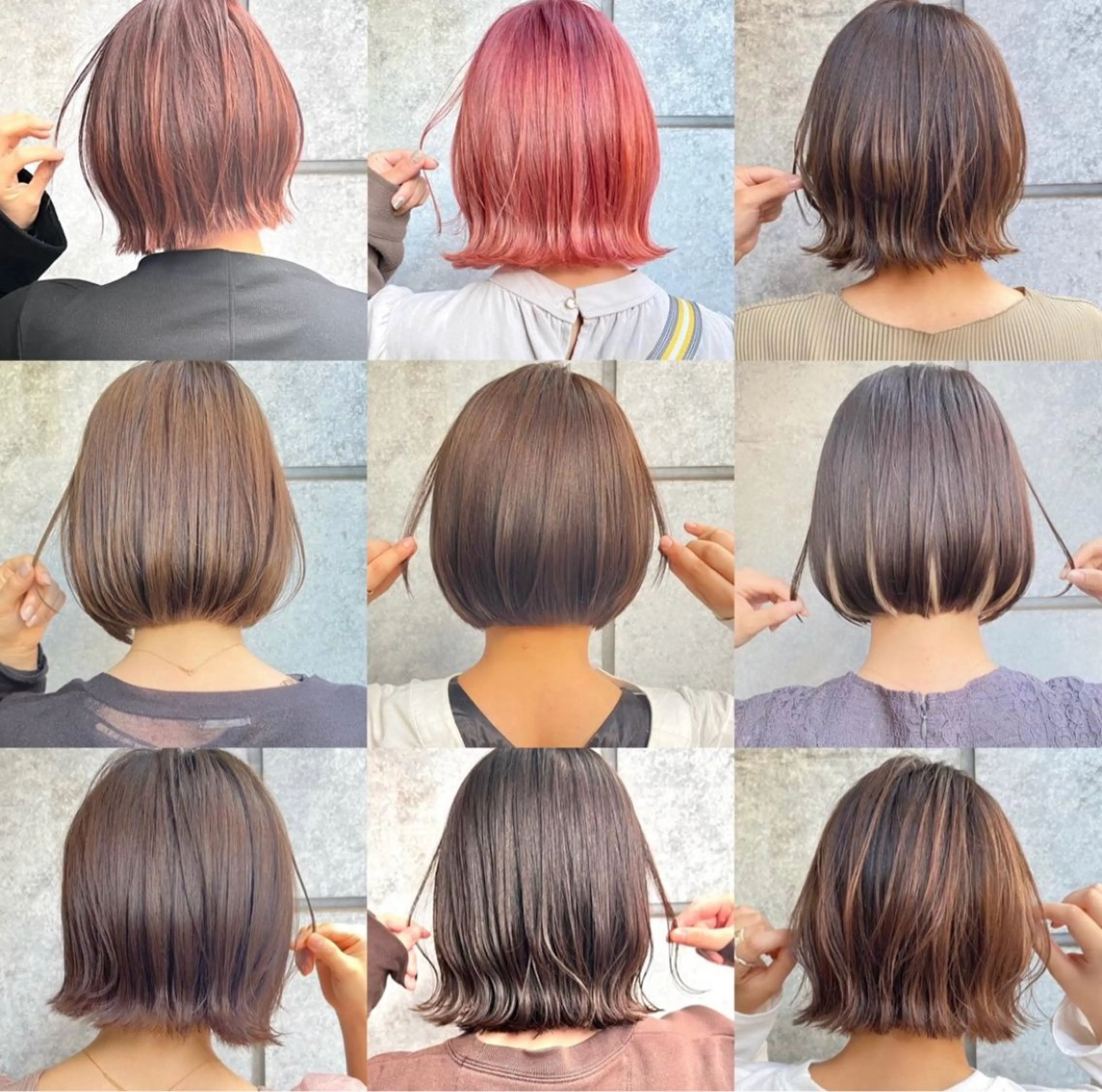 ミディアム カラー 切りっぱなしボブ ボブ くびれヘア くせ毛 髪質改善 カット ヘアカラー 縮毛矯正 トリートメント ボブ/韓国ヘア/縮毛 /髪質改善💠翔平のヘアスタイル