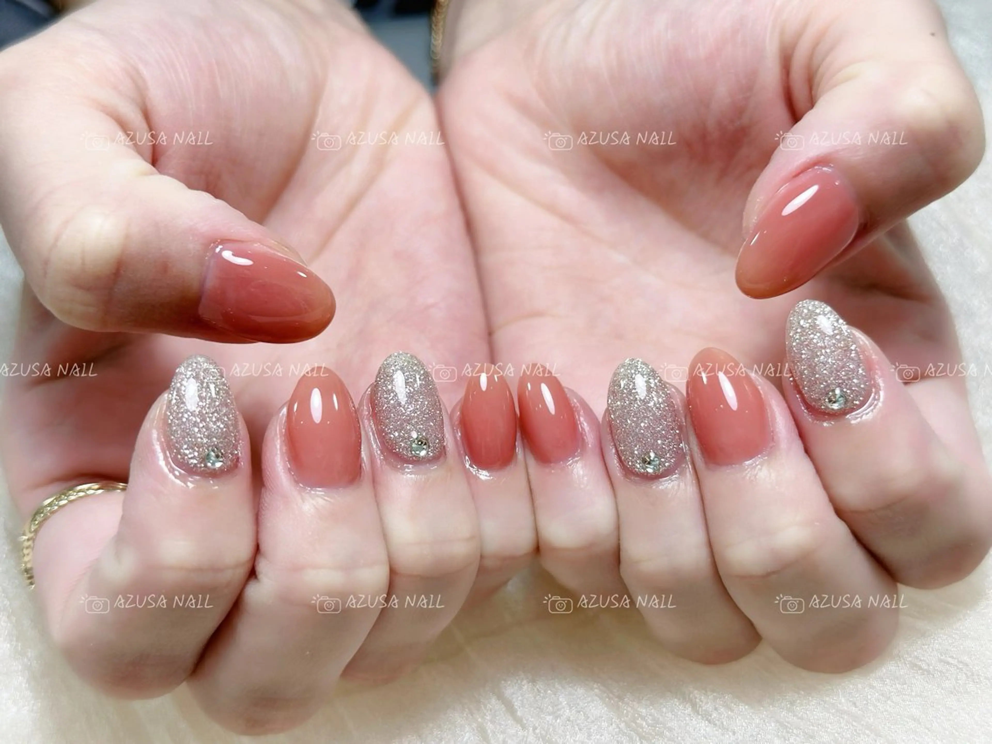 ネイル フラッシュネイル キラキラネイル ラメ(グリッター) ワンカラーネイル ストーンネイル ハンドネイル 🧸自宅ネイル あずさのネイルデザイン