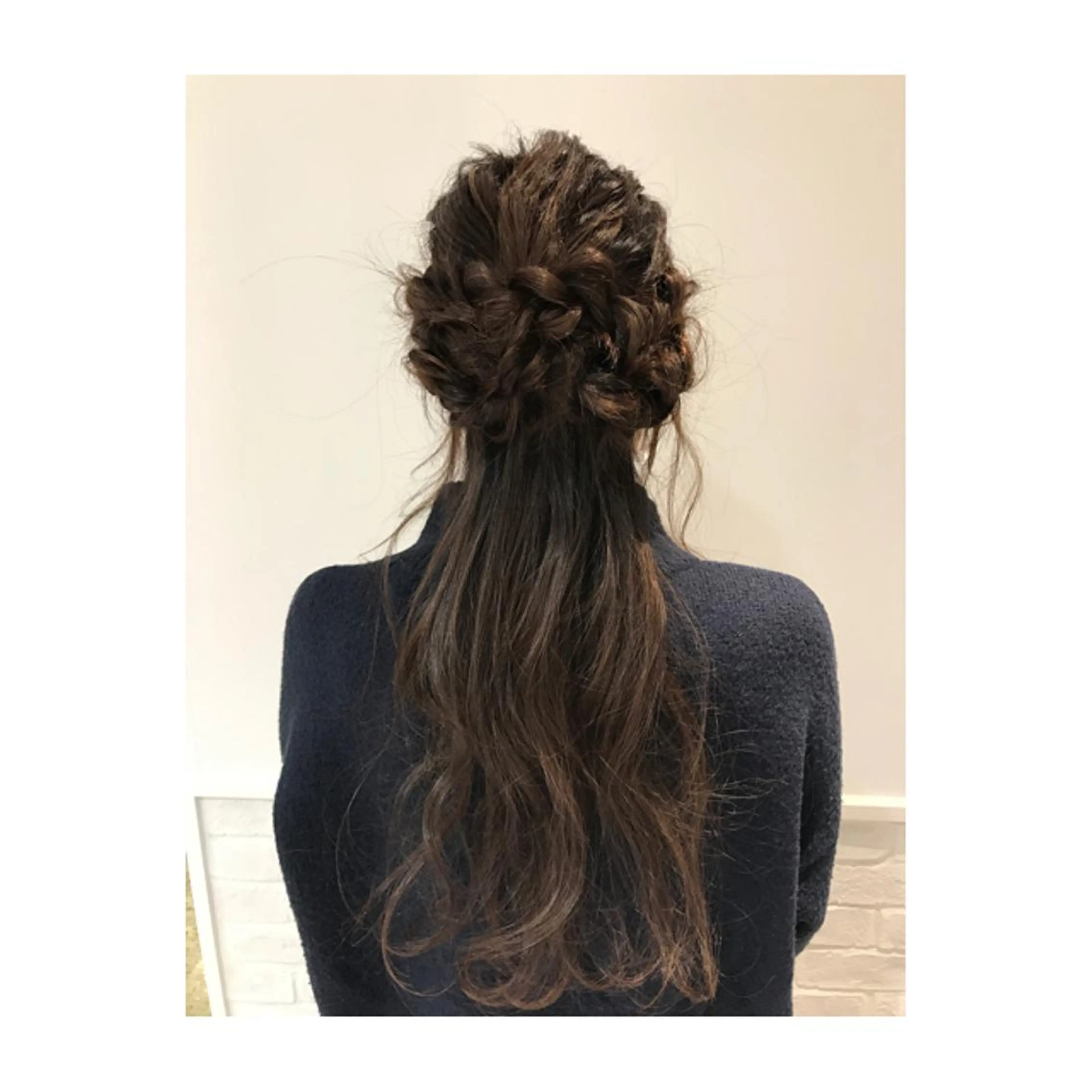 ロング ヘアアレンジ ハーフアップ 若林 美由希のヘアスタイル