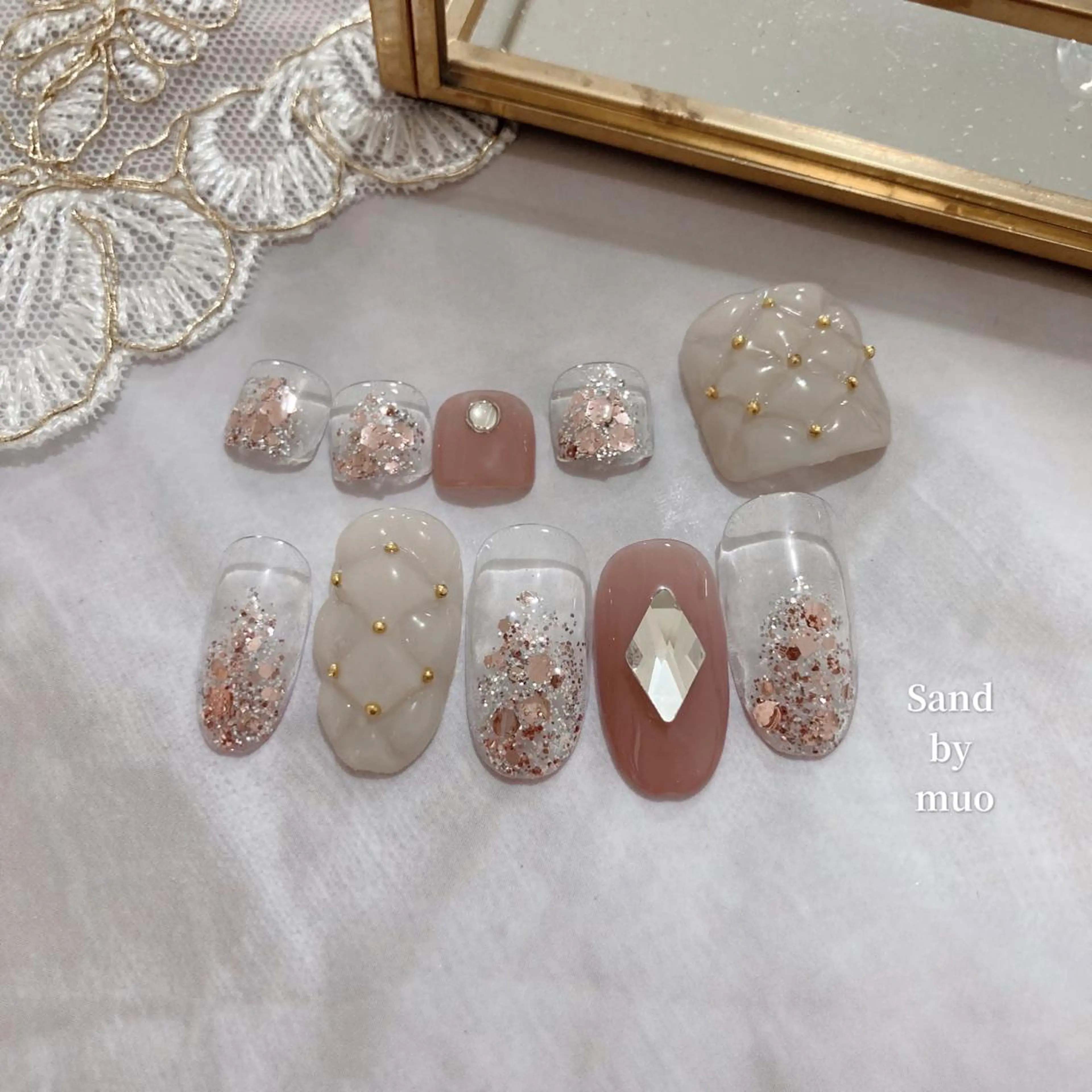 ネイル キラキラネイル Sand by muoのネイルデザイン