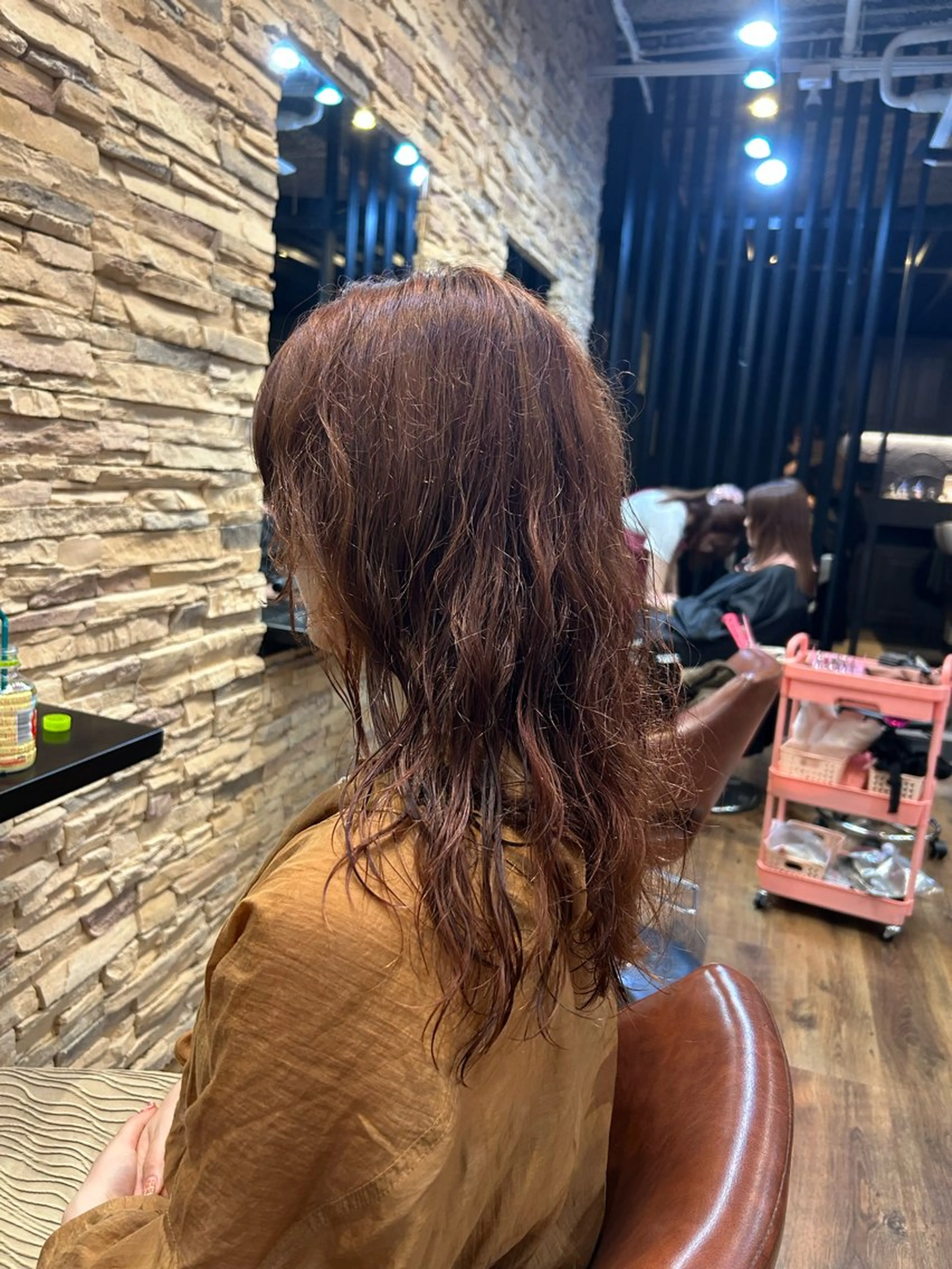 セミロング カラー ブラウンカラー オレンジ オレンジブラウン カット ヘアカラー トリートメント 【ブリーチモデル募集 】サキ🫧のヘアスタイル