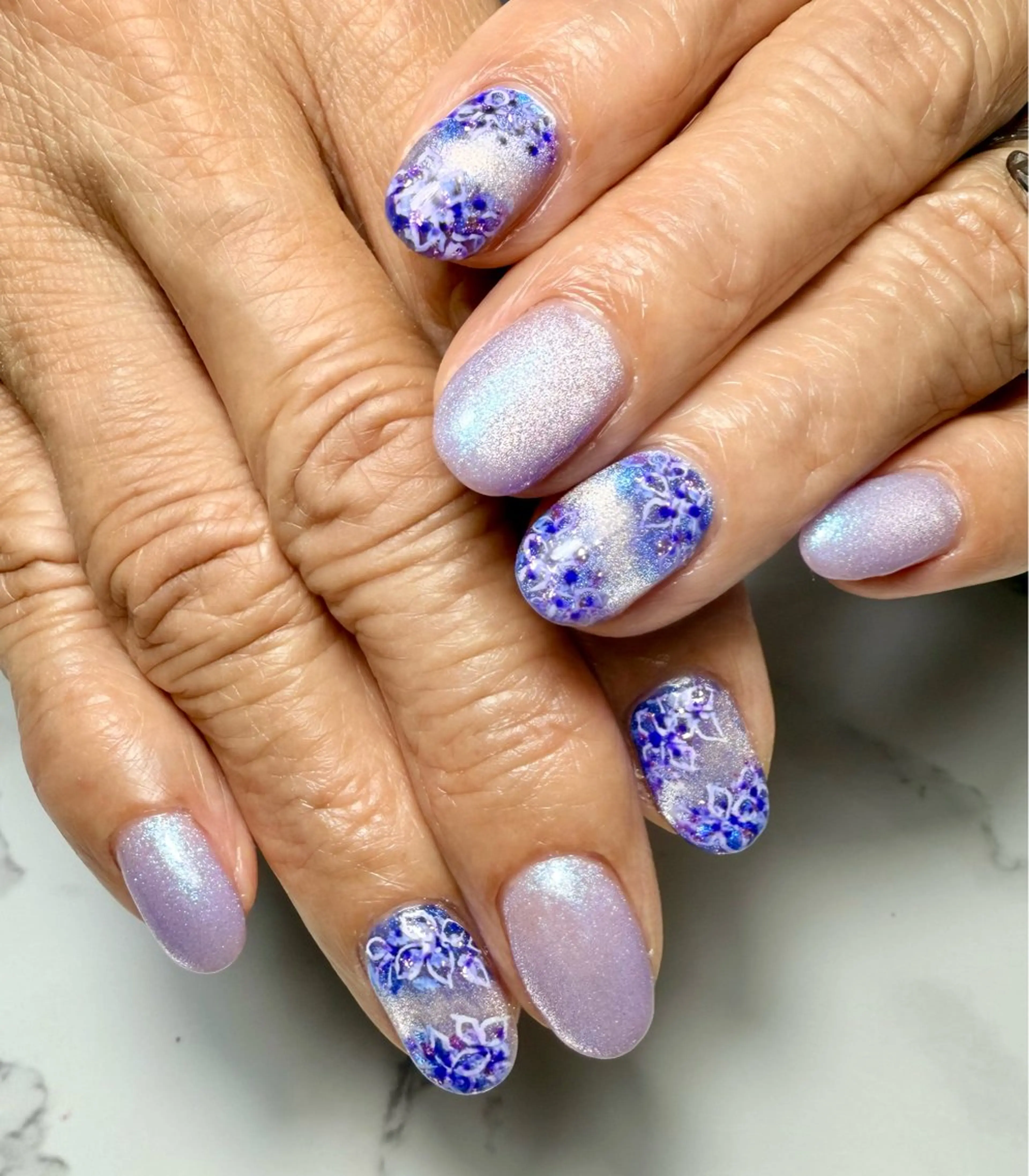 ネイル アートネイル チークネイル フレンチネイル 氷ネイル・うるうるネイル キラキラネイル M.N_ nailのネイルデザイン