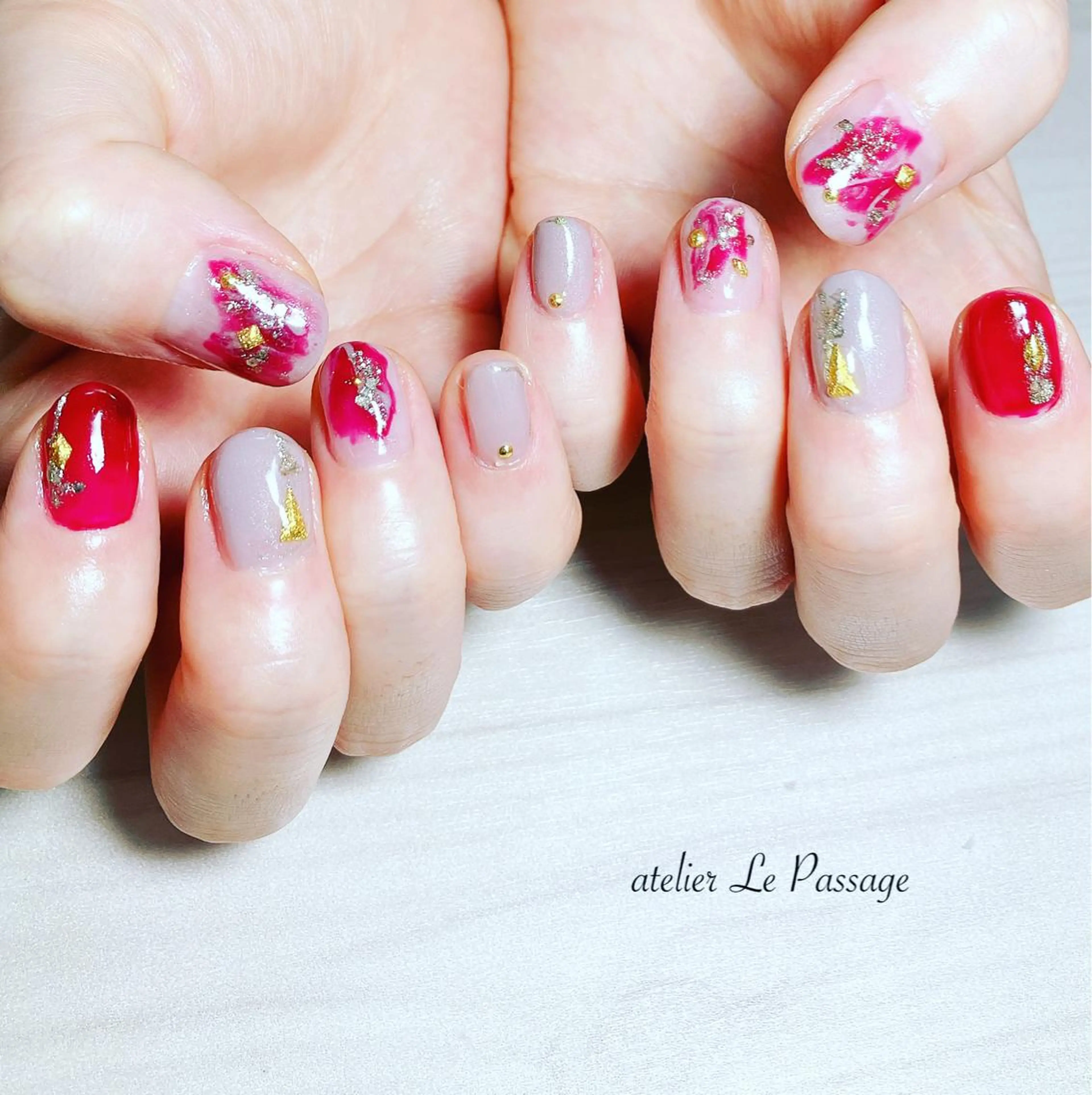 ネイル ジェルネイル ニュアンスネイル パラジェル 夏ネイル Atelier Le Passage所属・h nakatsukaのネイルデザイン