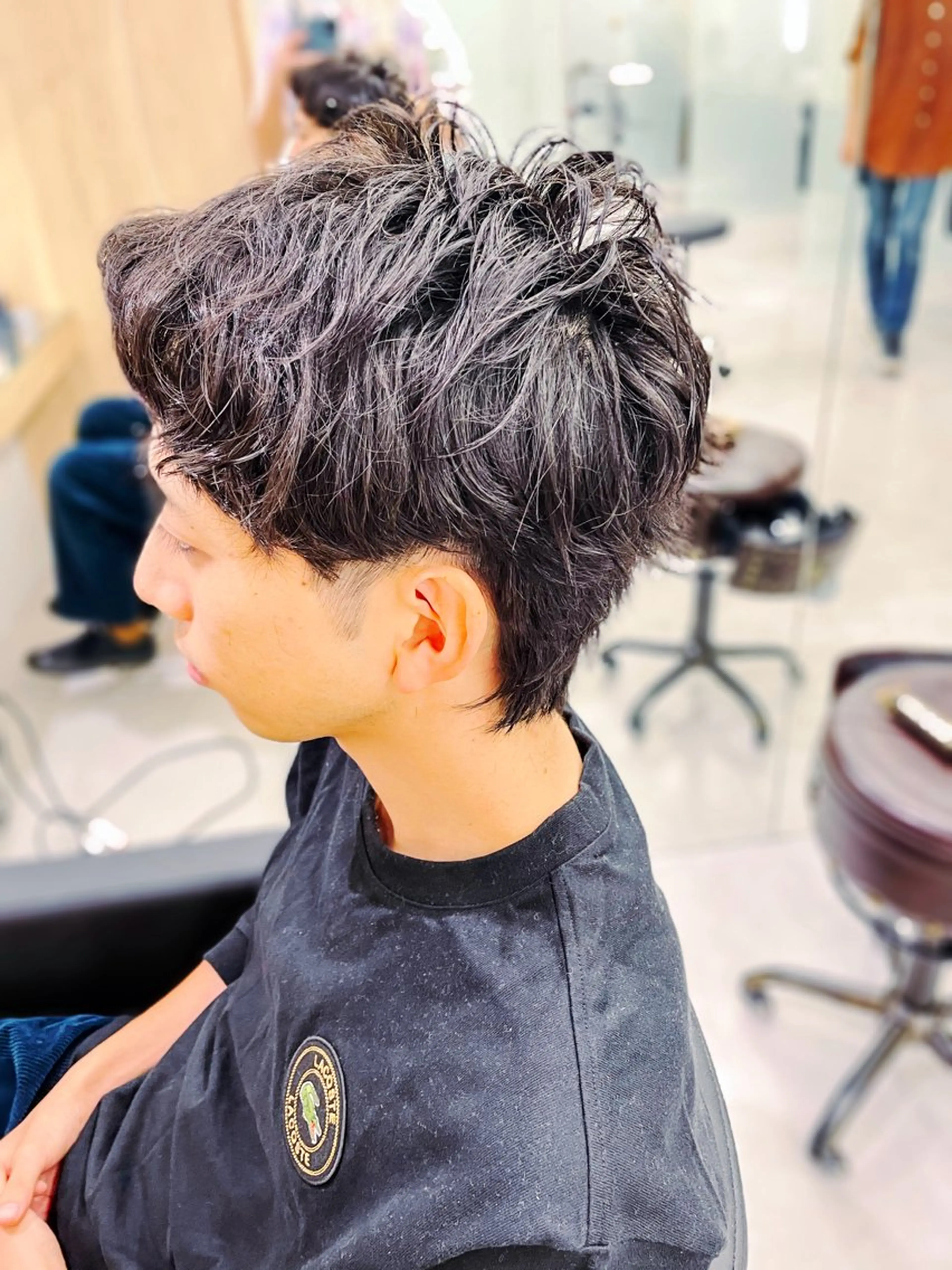 ショート パーマ メンズ メンズウルフカット ウルフカット カット パーマ 中西 将🌈"たすく"のヘアスタイル