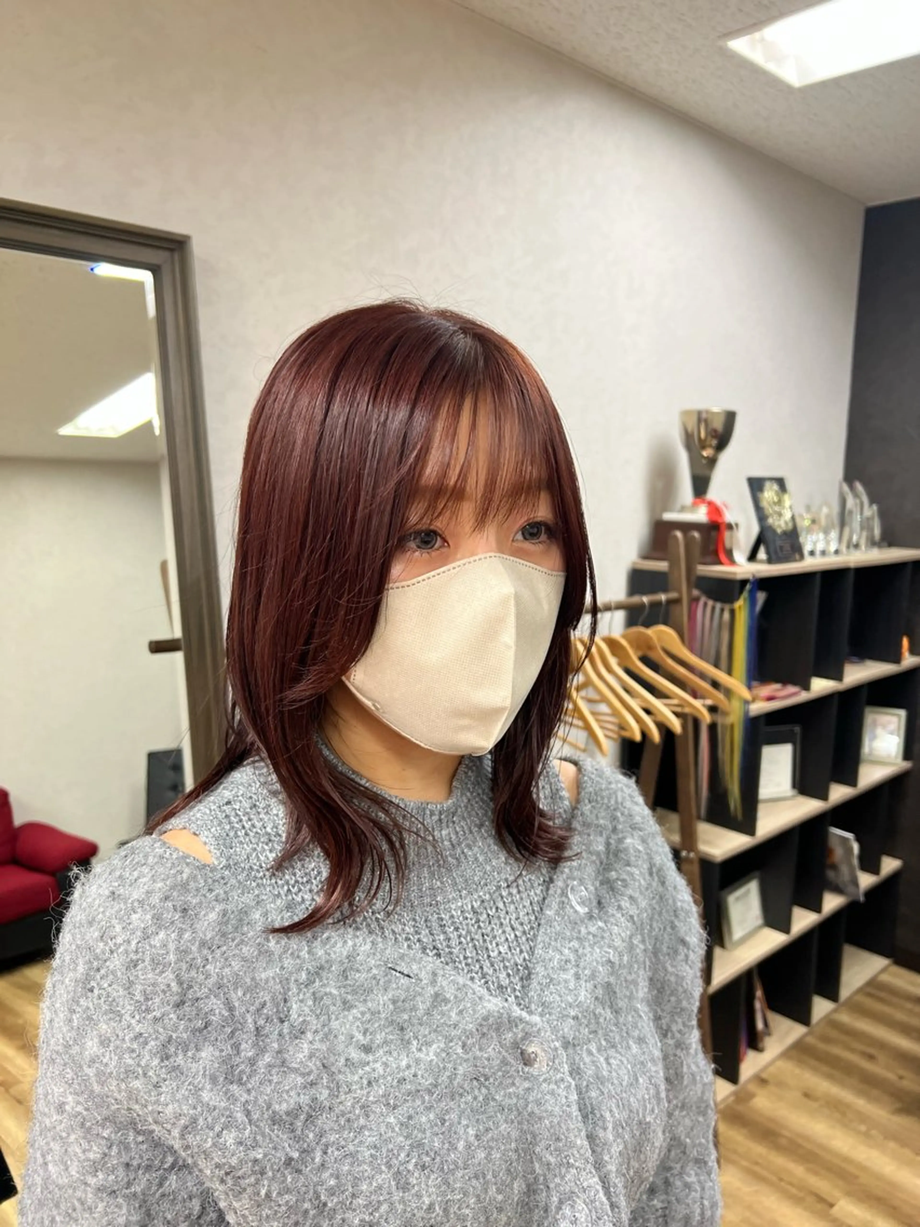 ミディアム ヘアカラー トリートメント ヘッドスパ ボブ/ストレート🎀 harukaのヘアスタイル