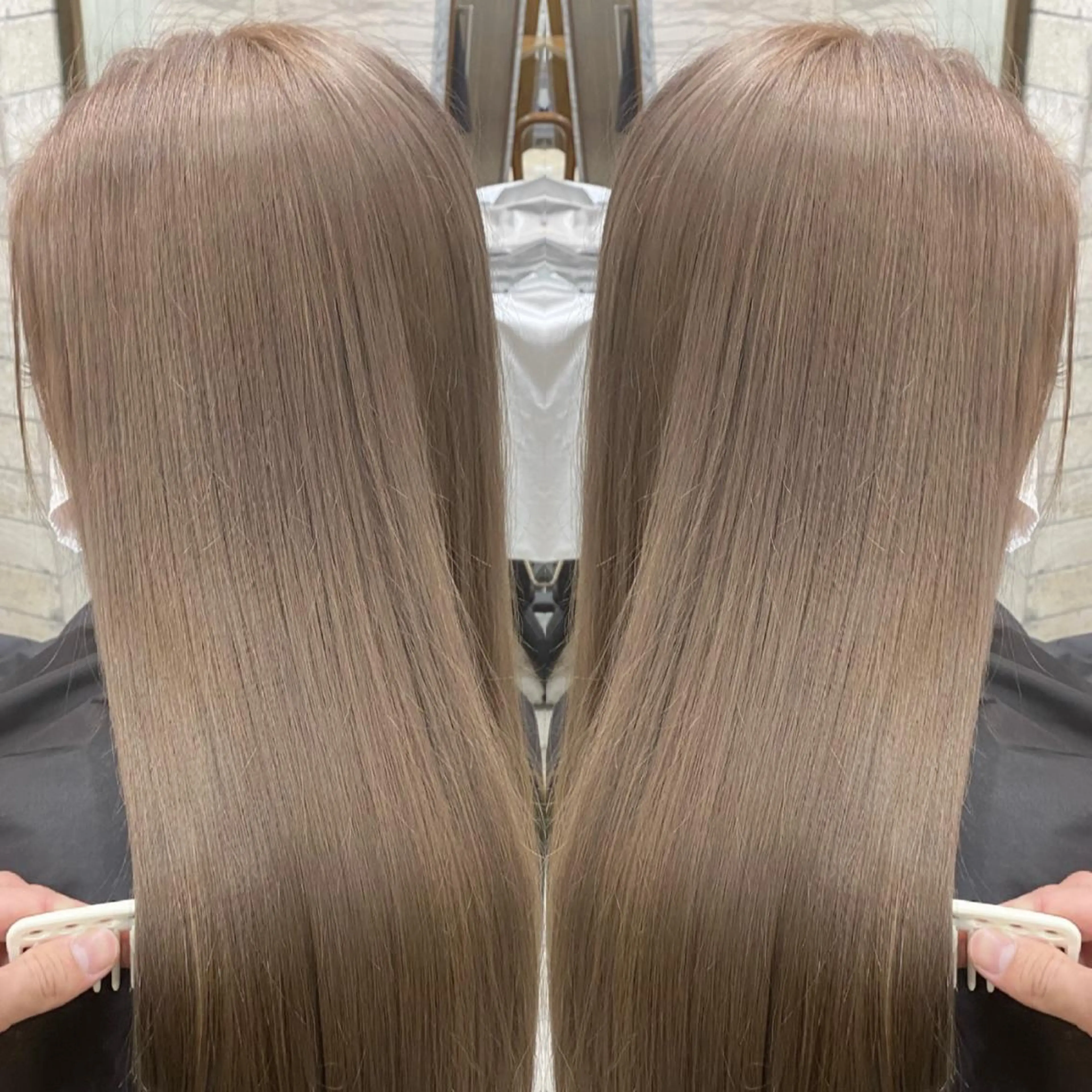 ミディアム カラー パーマ ヘアアレンジ メンズ キッズ ネイル マツエク・マツパ ヘアカラー ハイライト、レイヤー カット/西梅田/中西のヘアスタイル