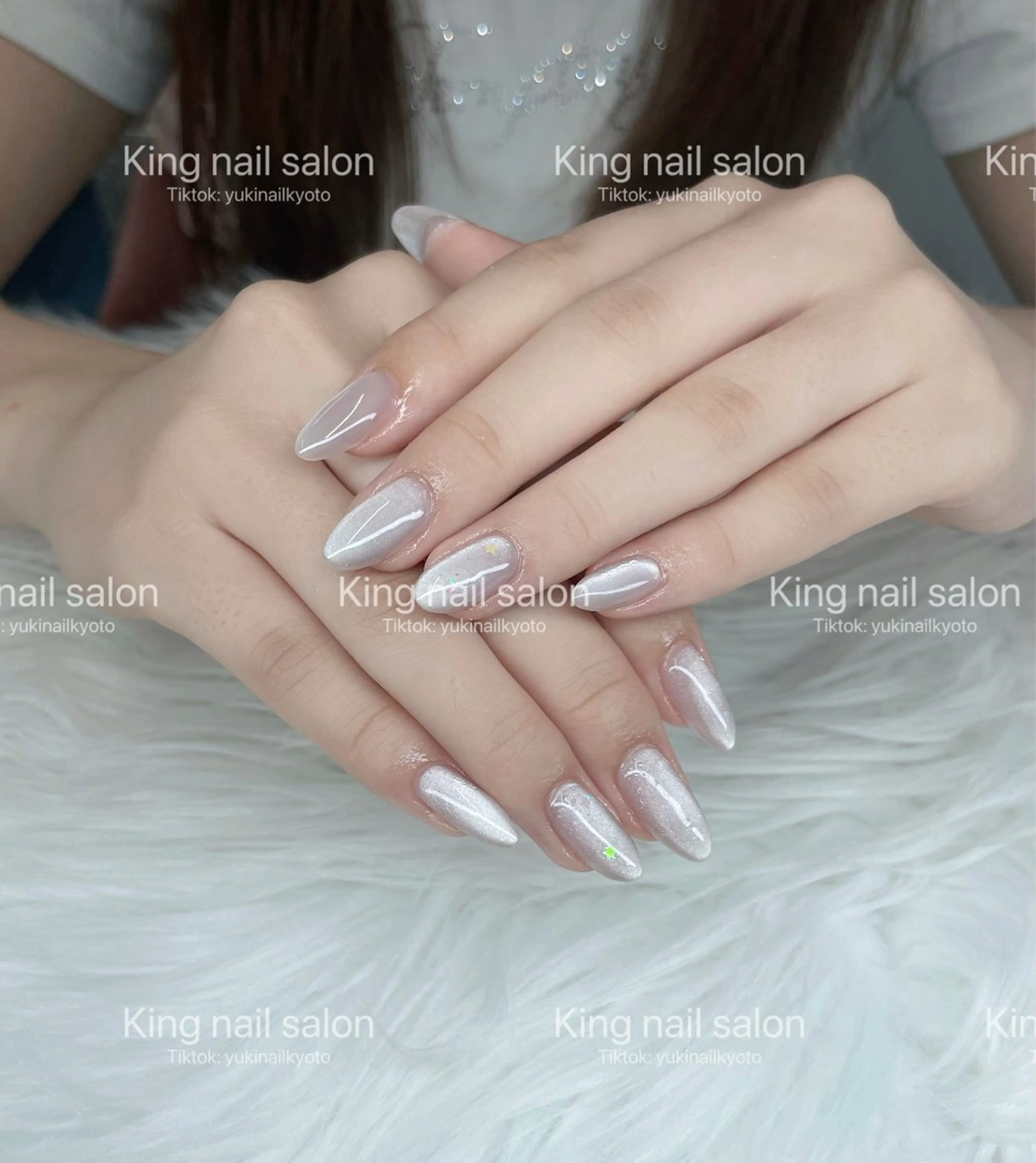 ネイル 長さ出し 韓国ネイル ニュアンスネイル ストーンネイル ハンドネイル king ネイルのネイルデザイン