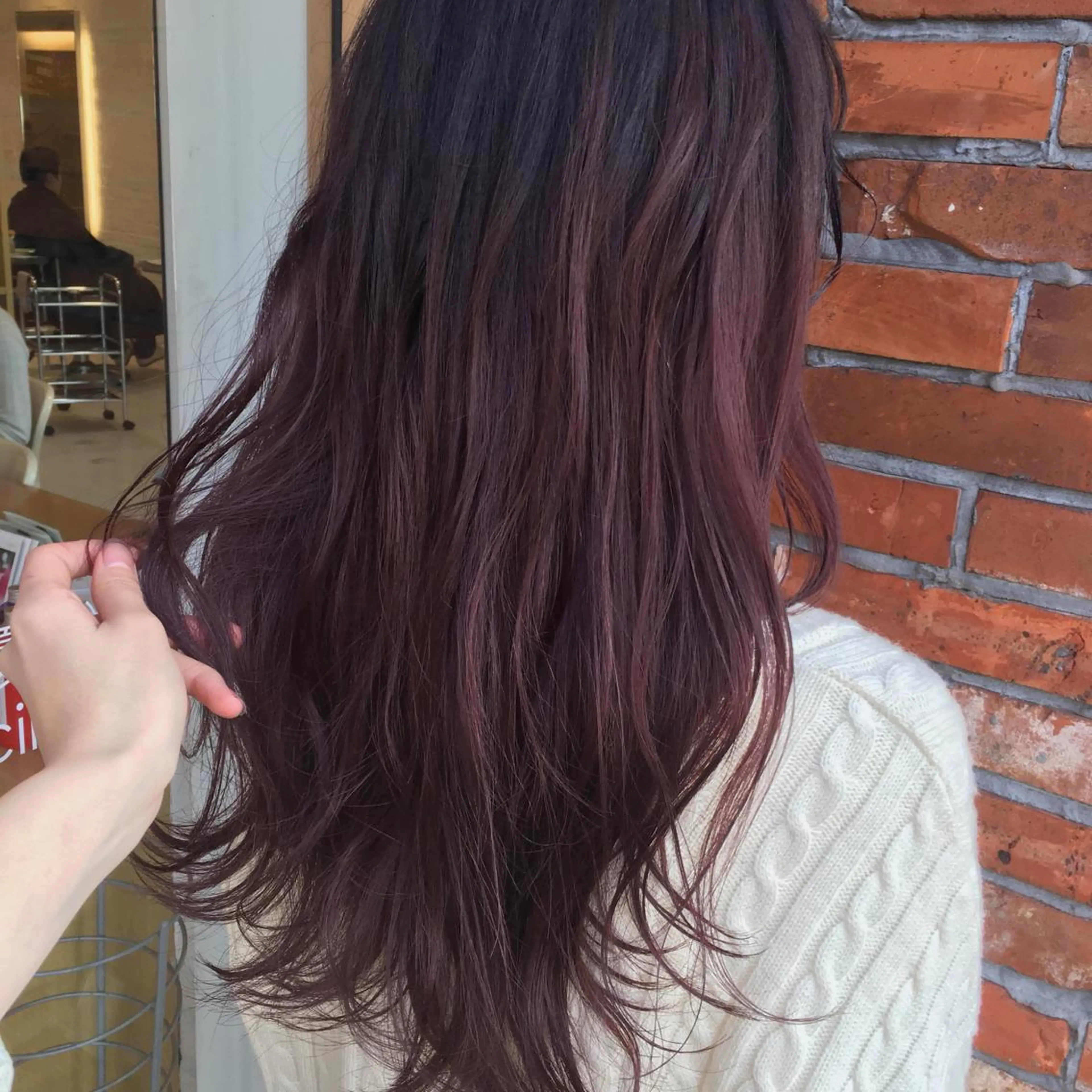 ロング カラー バレイヤージュ レイヤーカット 加藤 あやみのヘアスタイル