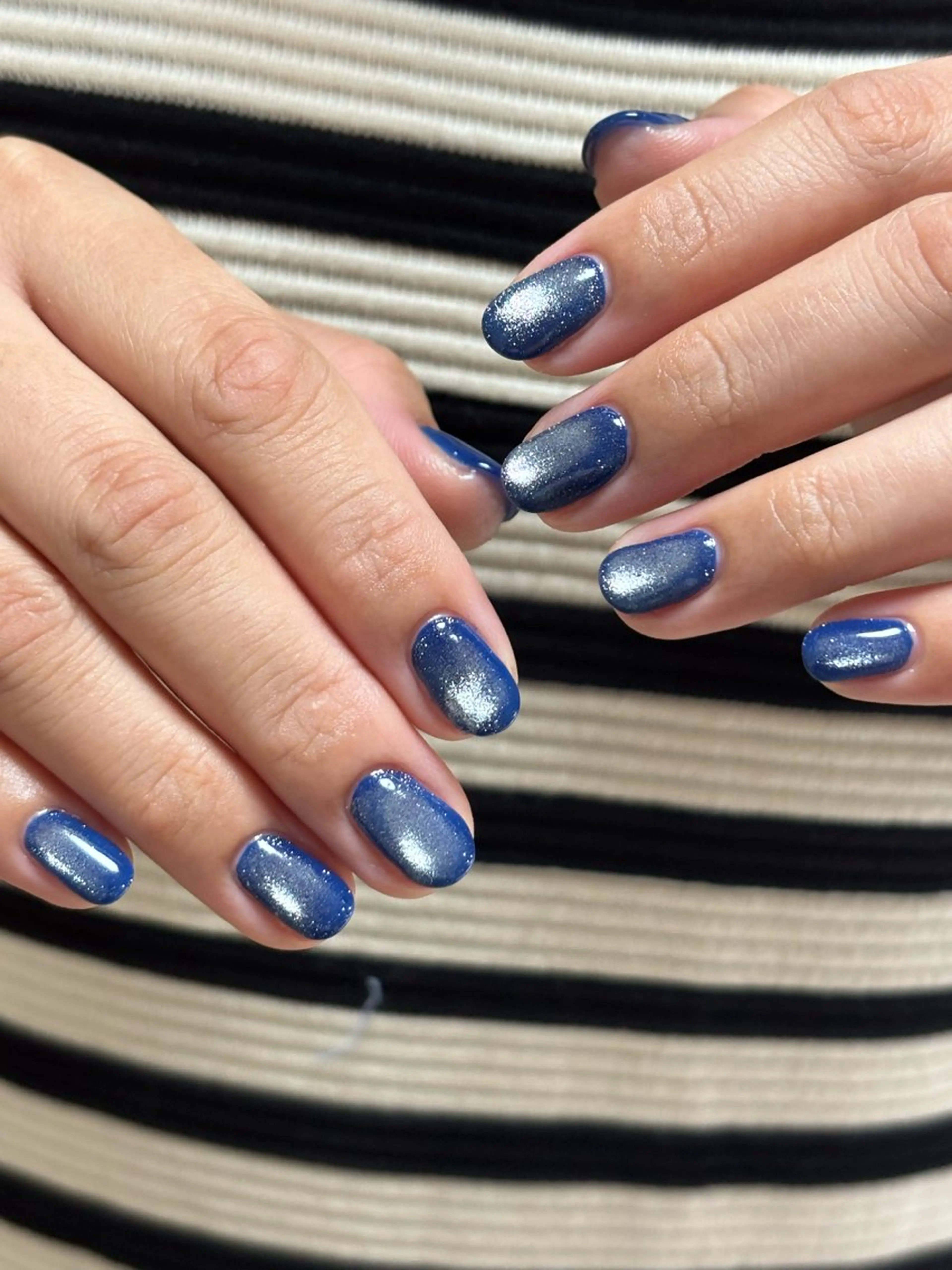 ネイル クリアネイル ネイビー ハンドネイル piyu nail所属・piyu nail miyuのネイルデザイン