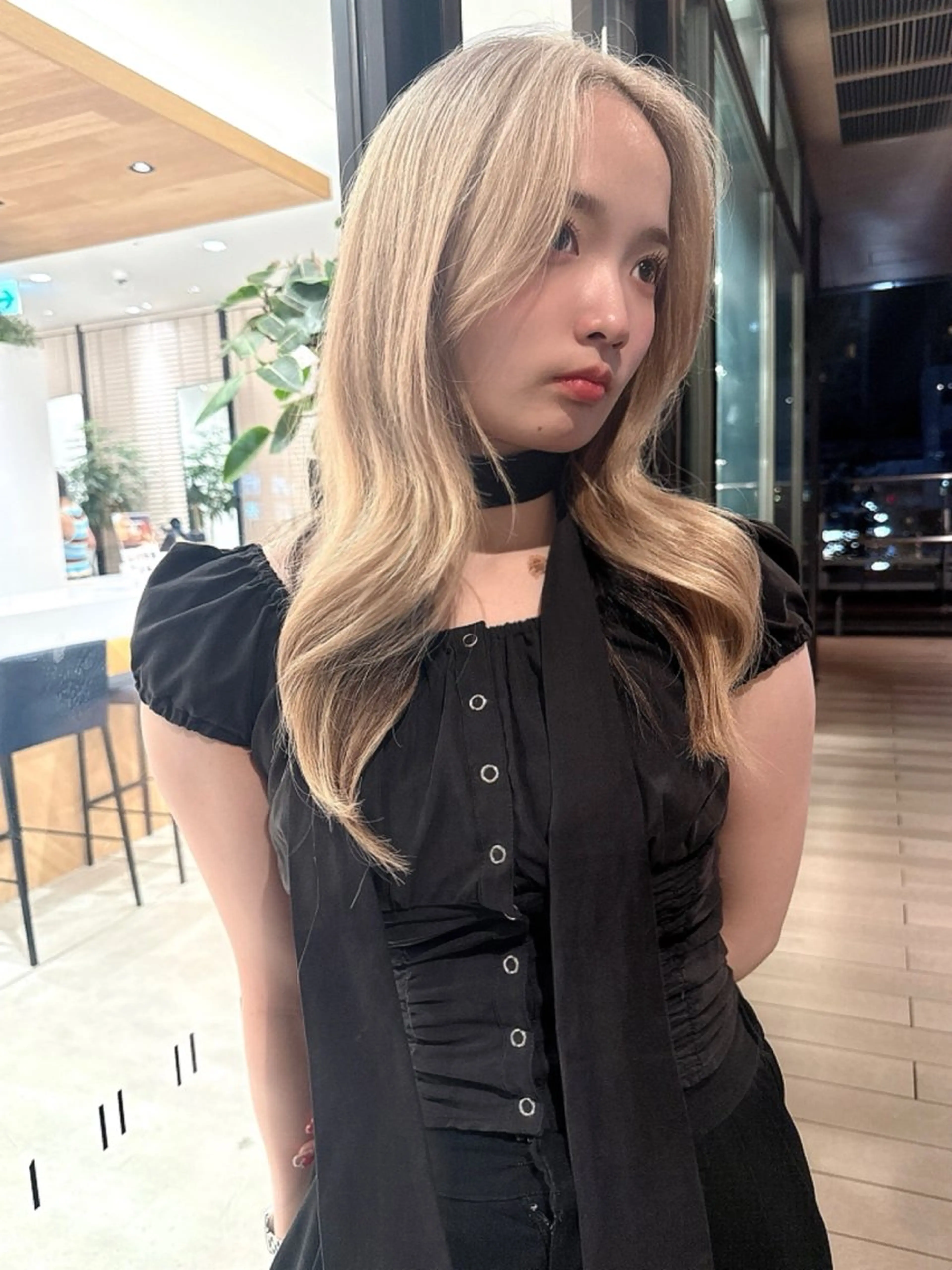 ロング カラー ベージュカラー ブリーチ 透明感カラー ハイトーンカラー ホワイトベージュ ヘアカラー トリートメント stair:case 武蔵小杉所属・髪質改善/ハイトーン 特化🧡‬‪田中颯士のヘアスタイル
