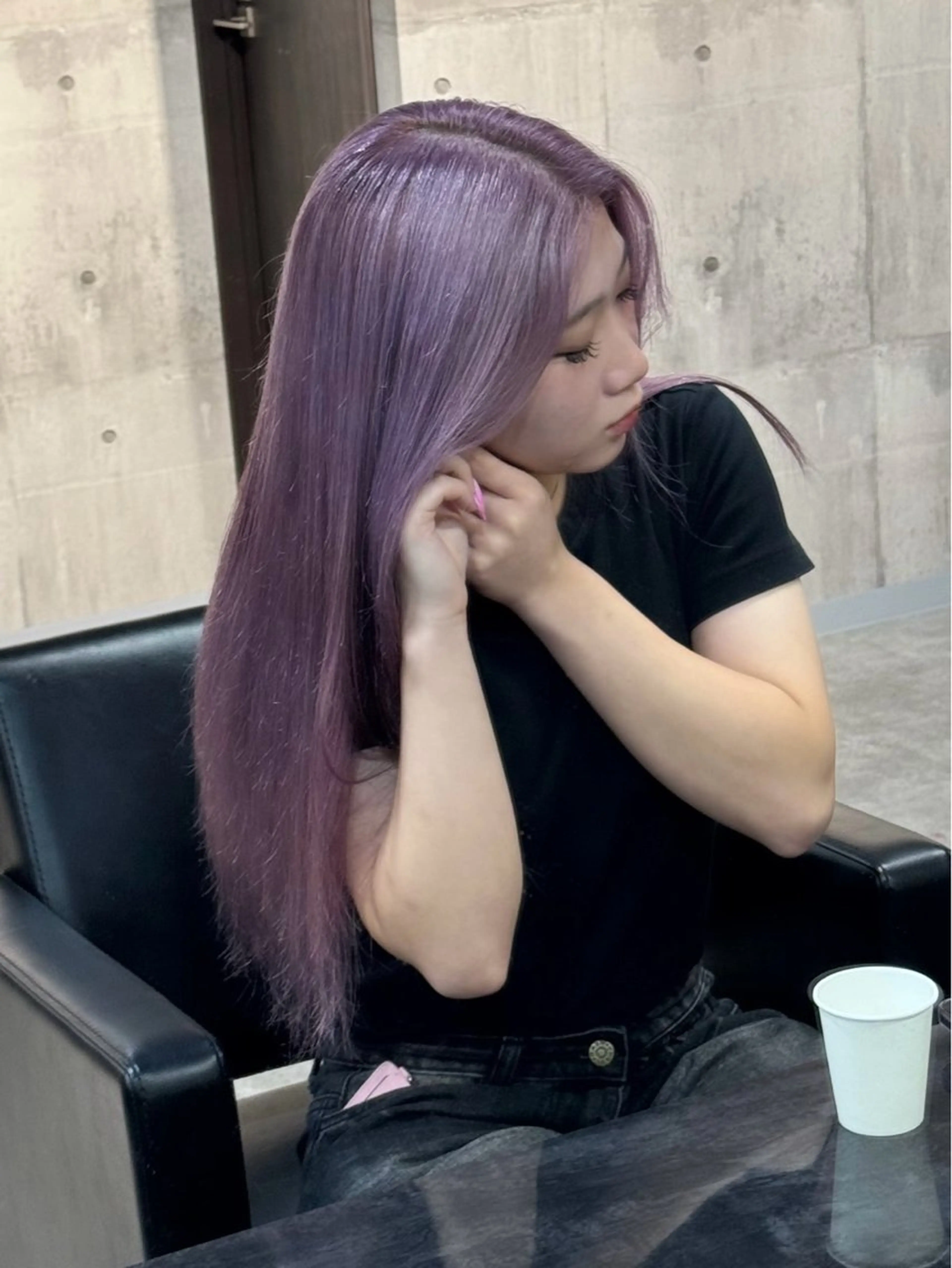 ロング カラー デート ヘアカラー 心斎橋ハイトーン特化 midori🍀のヘアスタイル