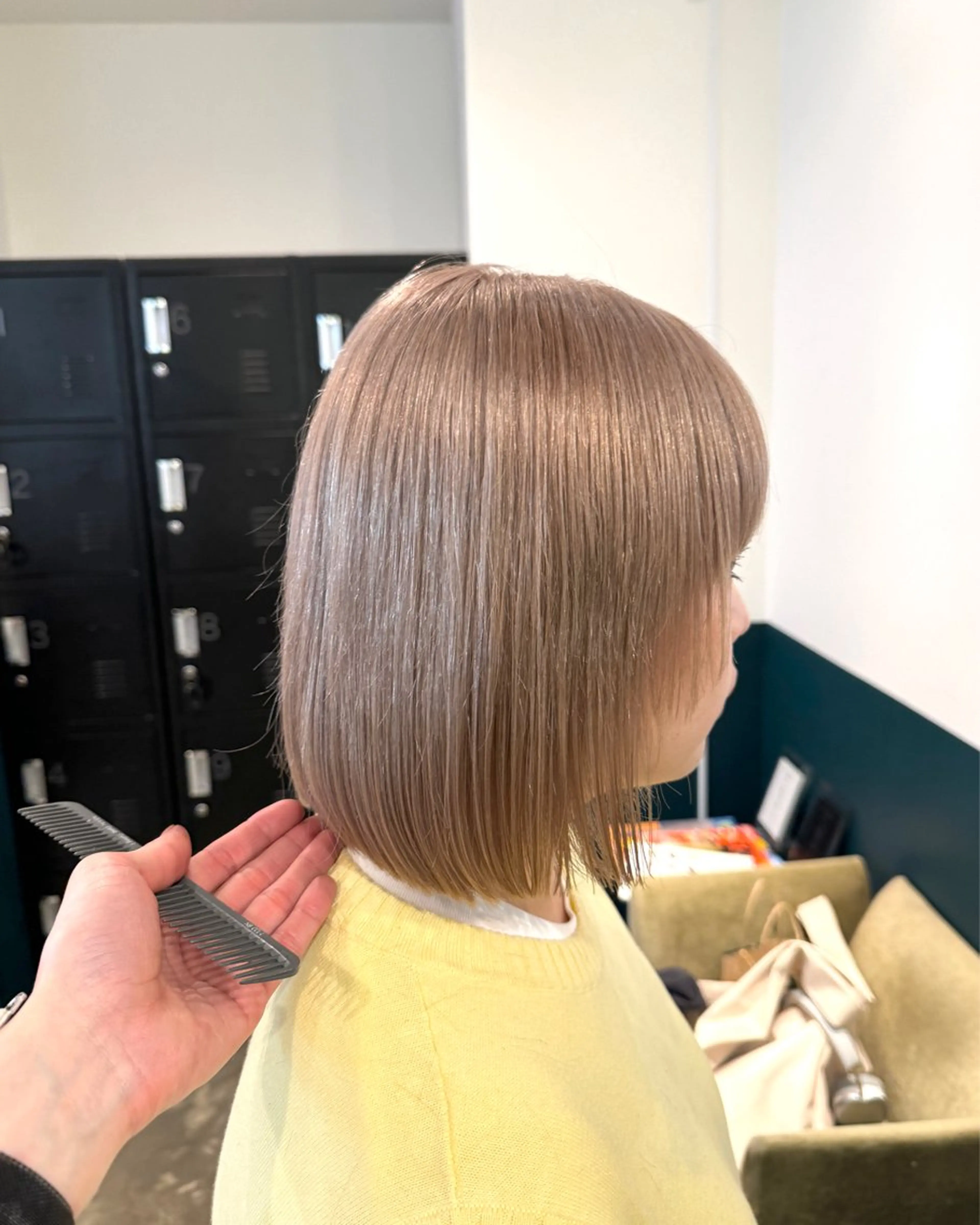 ショート カラー ハイトーンカラー ボブ カット ヘアカラー 聖斗 /ハイトーン/パーマのヘアスタイル