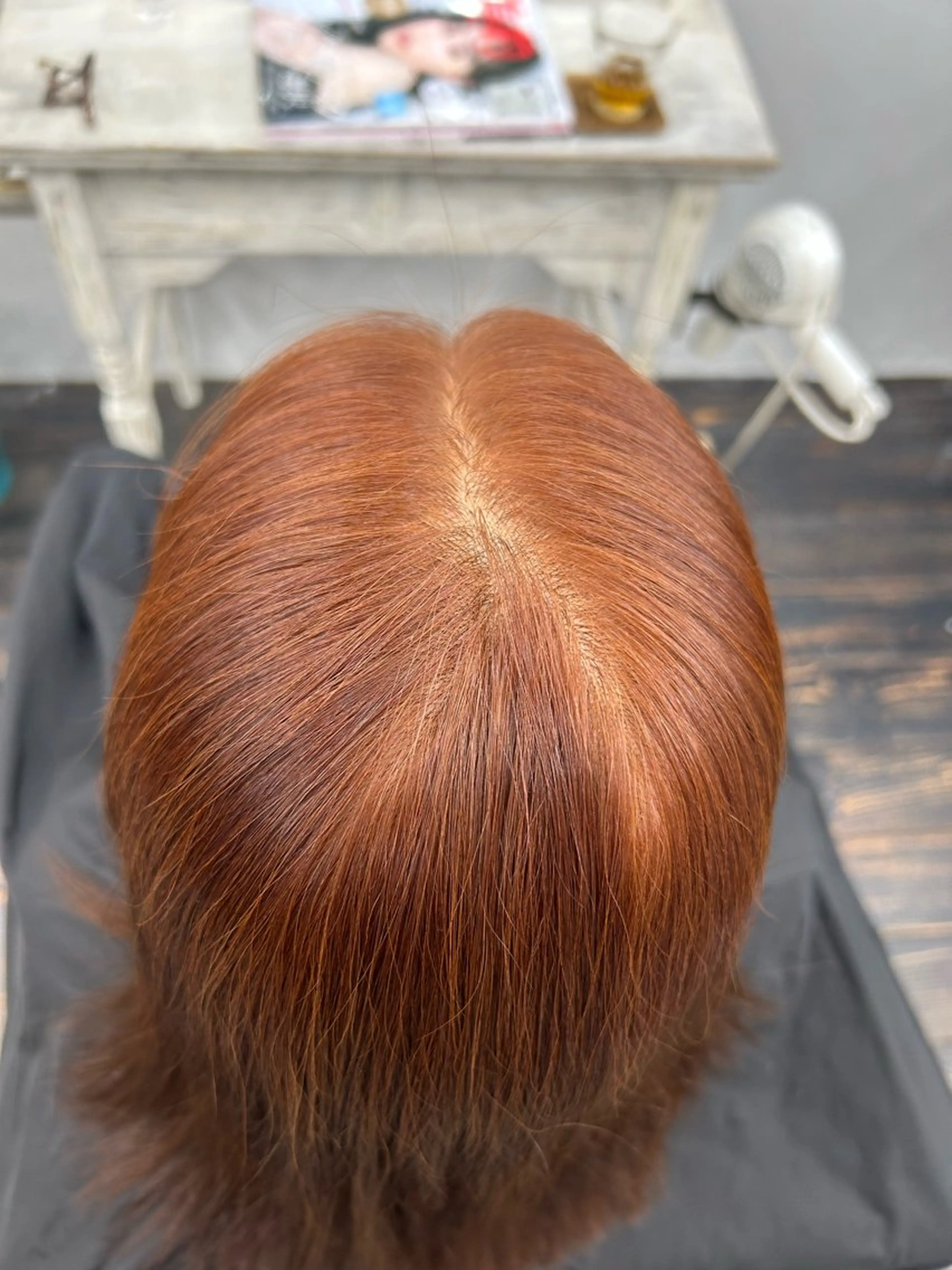 ミディアム カラー カット ヘアカラー トリートメント レイヤーカット韓国 暖色⭐︎KANAKOのヘアスタイル