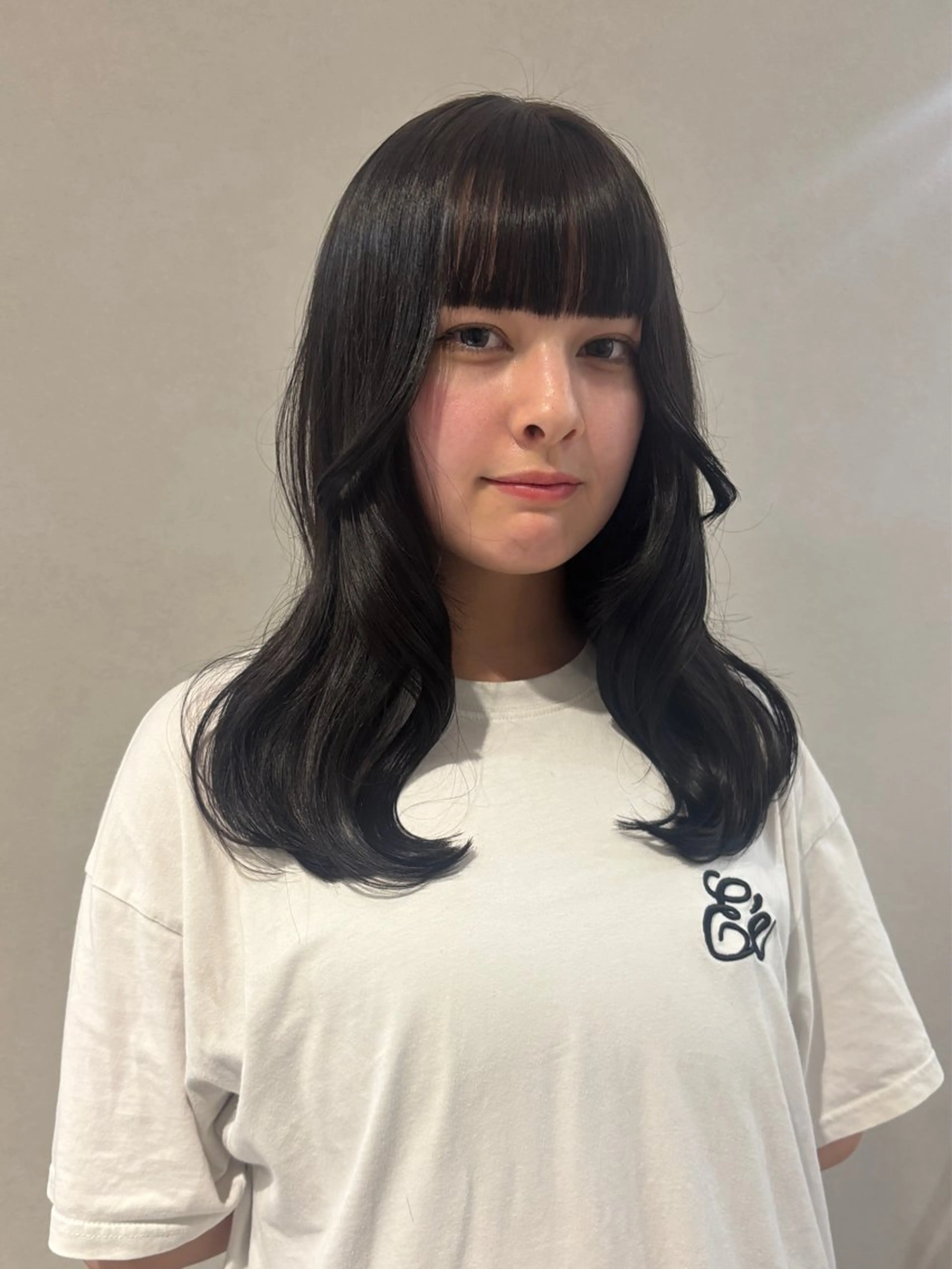 セミロング カラー レイヤーカット カット ヘアカラー CHAINON×FeM#所属・名駅/sHiHo/透 明感カラー✨🎀/のヘアスタイル