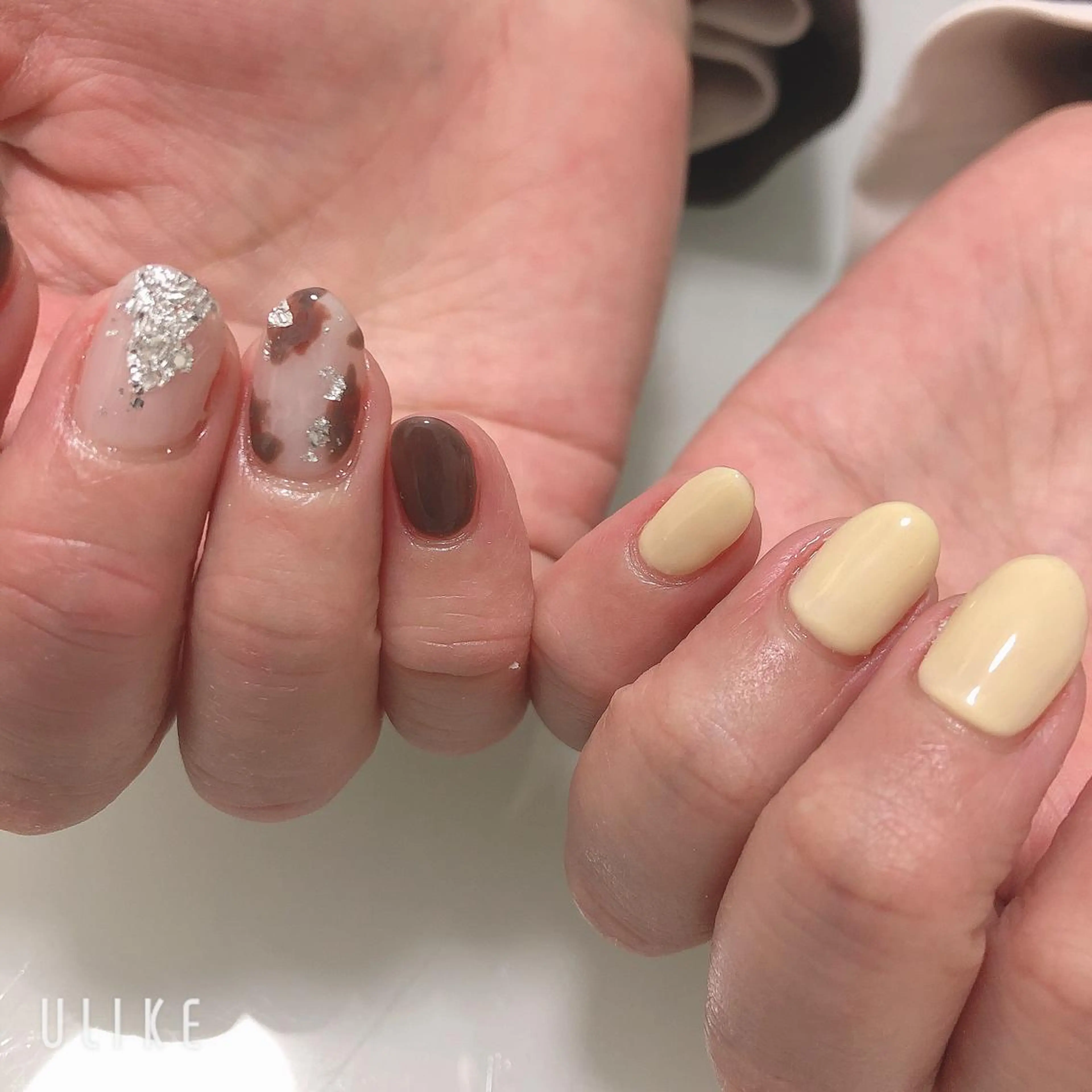 ネイル ジェルネイル 韓国ネイル ミラーネイル 持ち込み ニュアンスネイル Azulsou 廣川愛のネイルデザイン