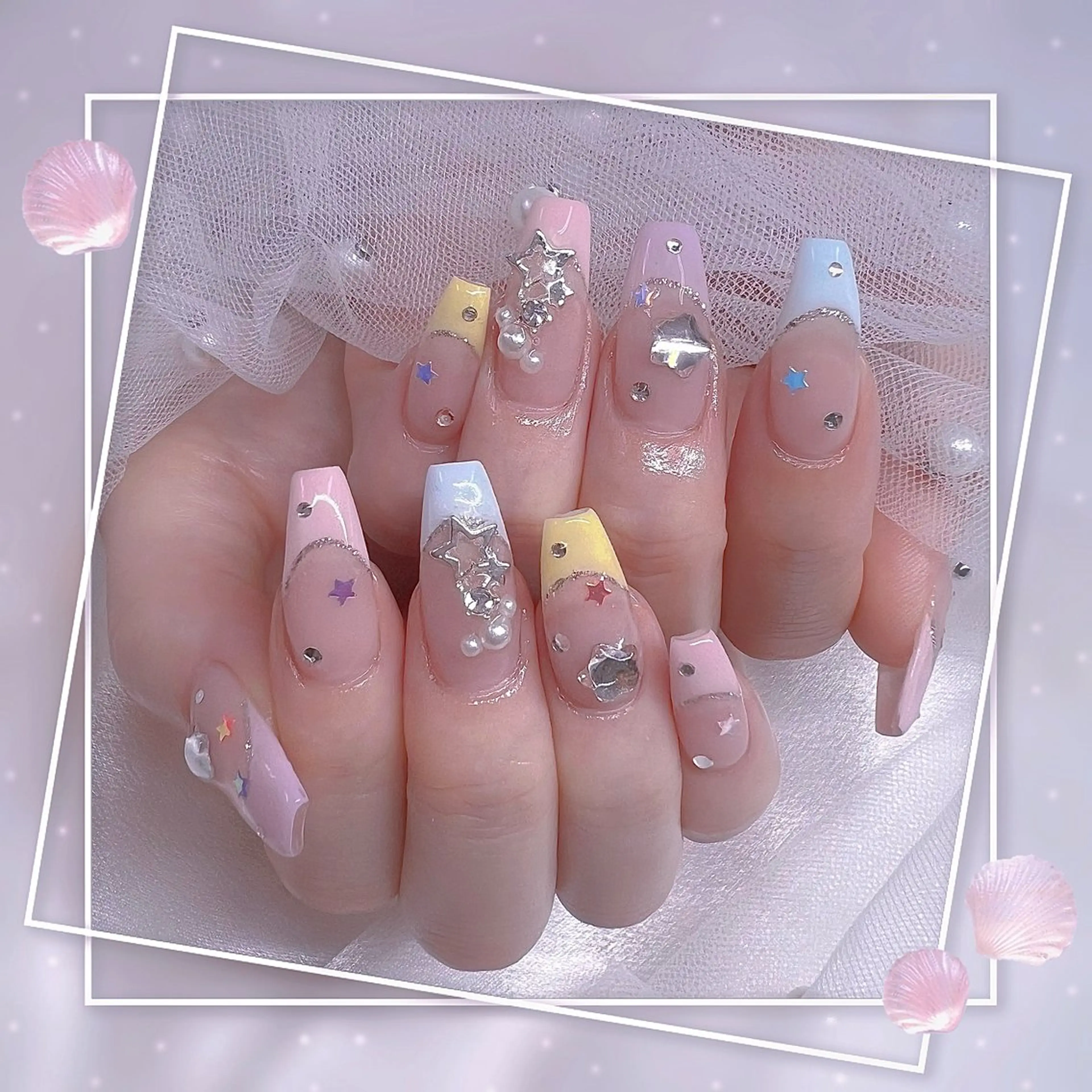 ネイル グラデーション マグネットネイル ピンク ワンホンネイル ハンドネイル Chill Nailsalonのネイルデザイン