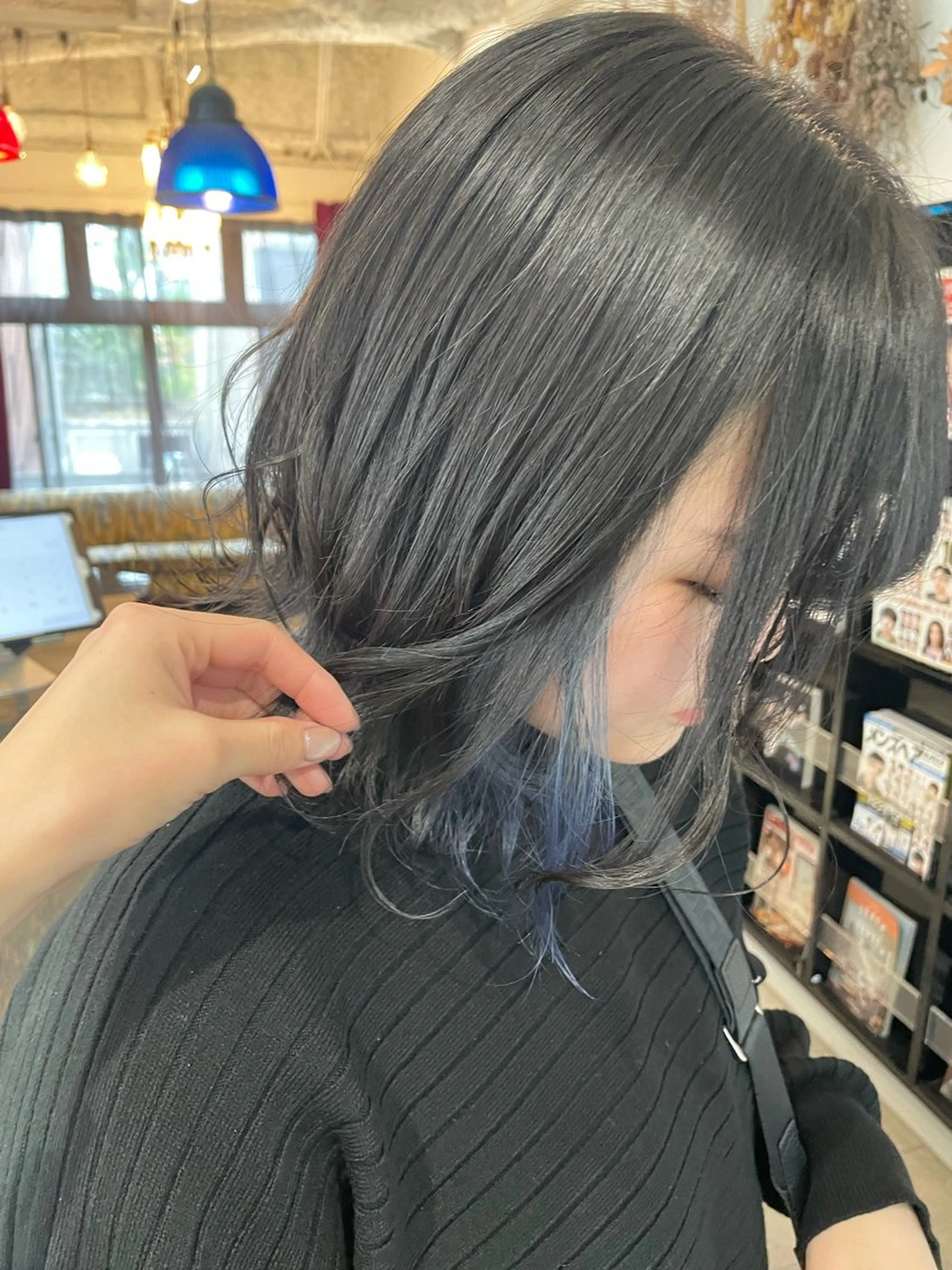 ミディアム カラー ブリーチ 透明感カラー ブリーチなしカラー 🍒新家 さくら🍒のヘアスタイル