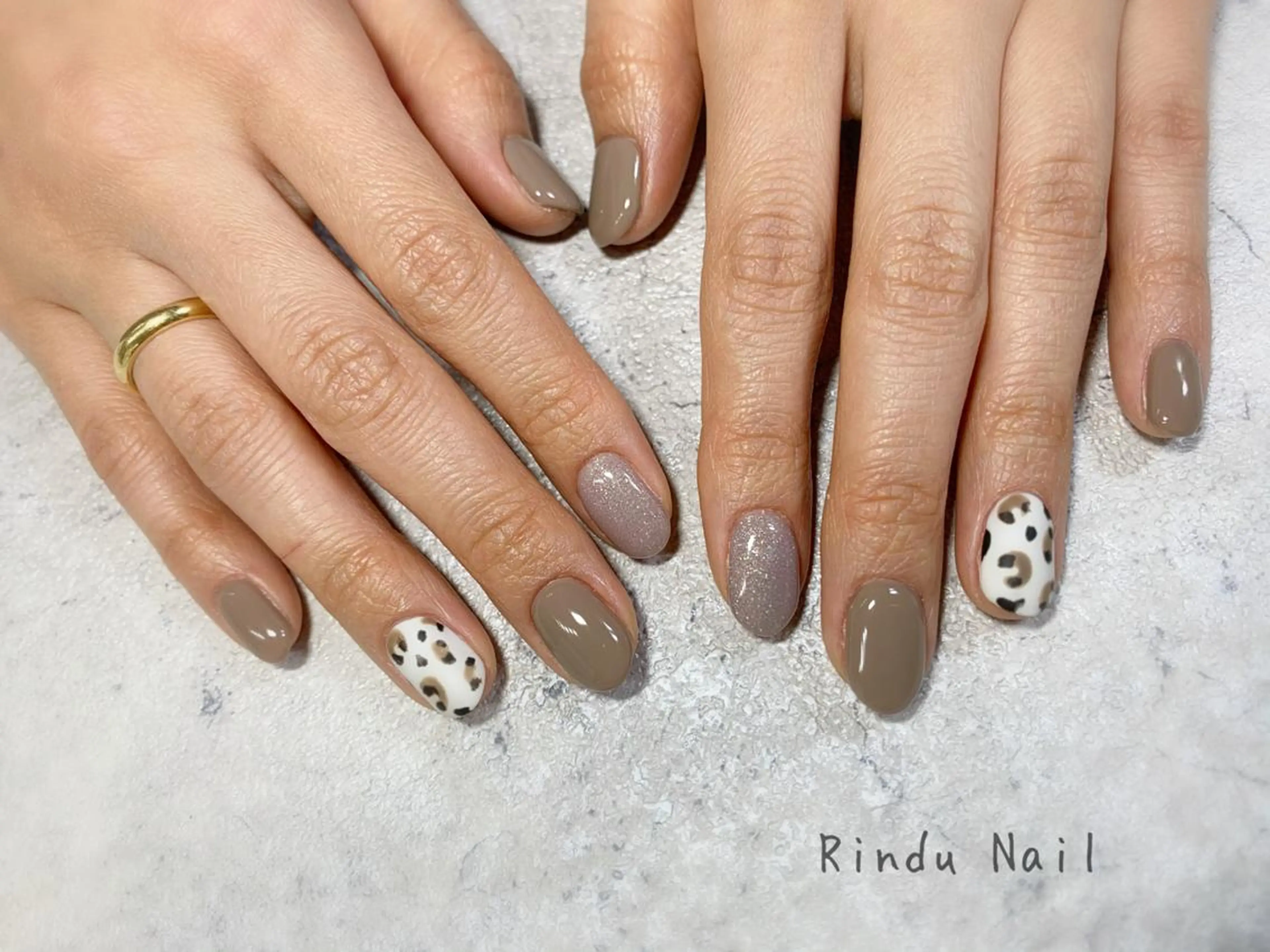ネイル アニマル柄 Rindu Nail 名駅miniのネイルデザイン