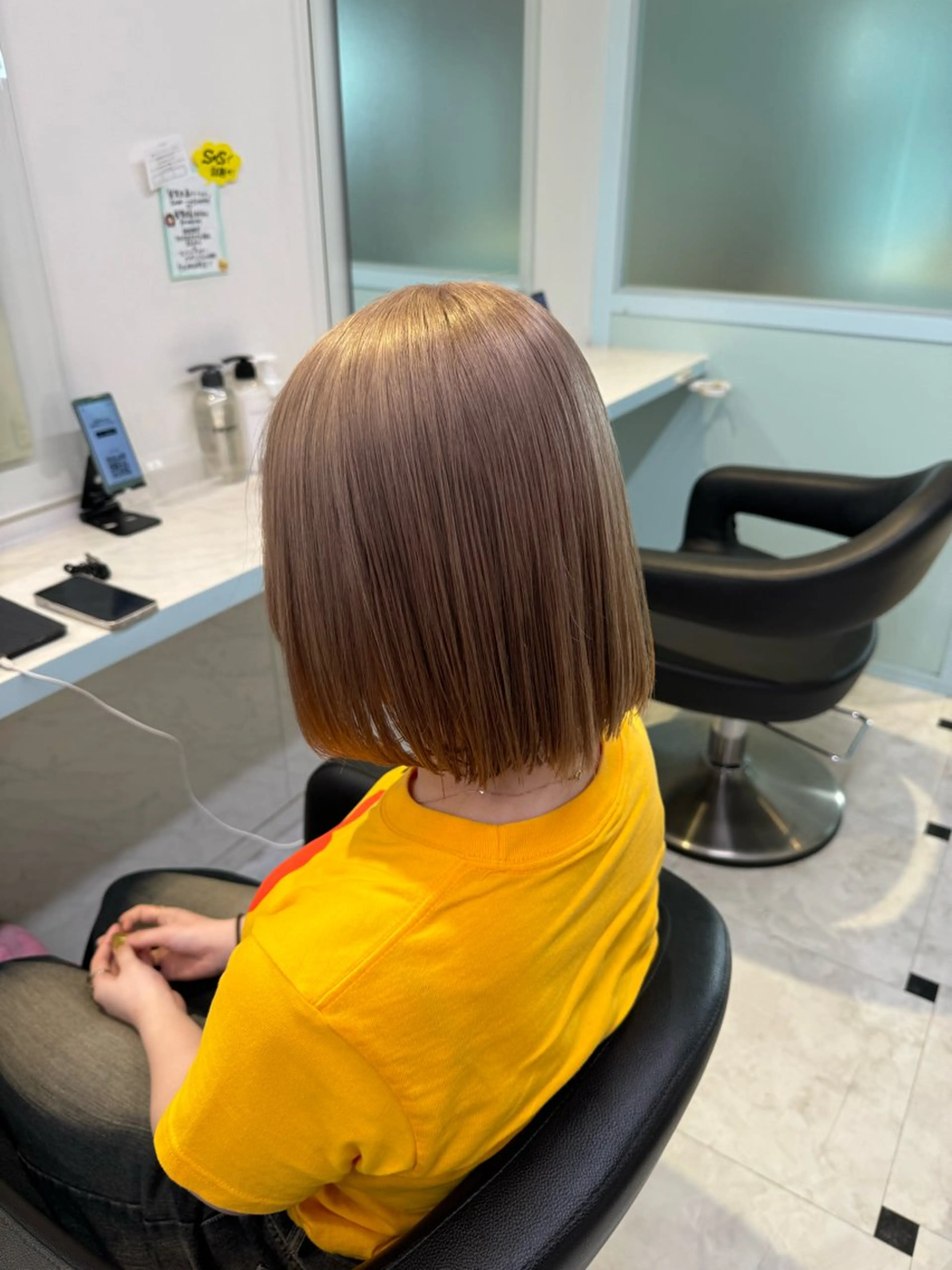 ミディアム カラー ヘアカラー 🩷モテ髪＆透明感 🩷ミルクティー🩷のヘアスタイル