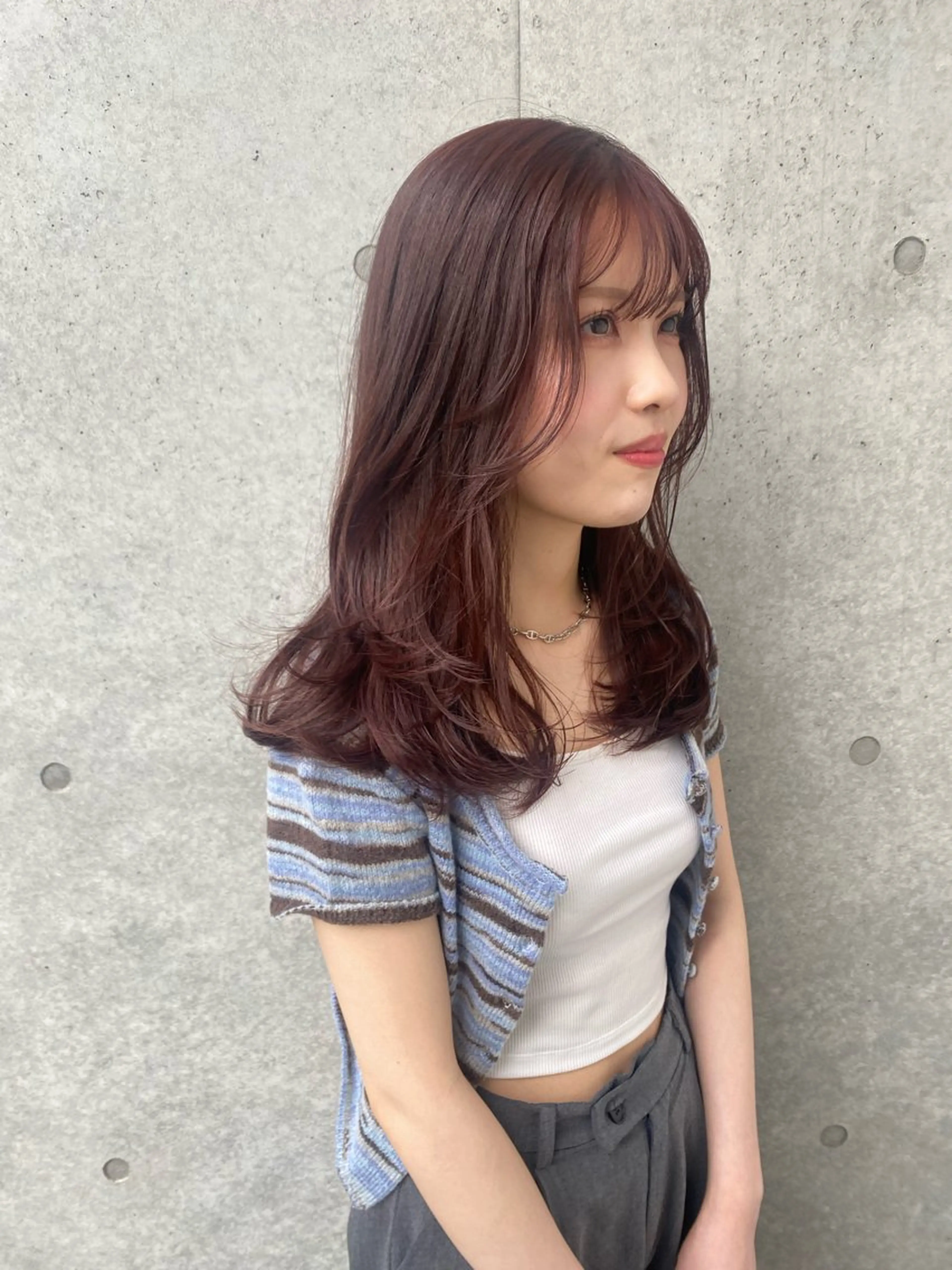 セミロング カラー カット ヘアカラー トリートメント レイヤー/柔色 /saKiのヘアスタイル